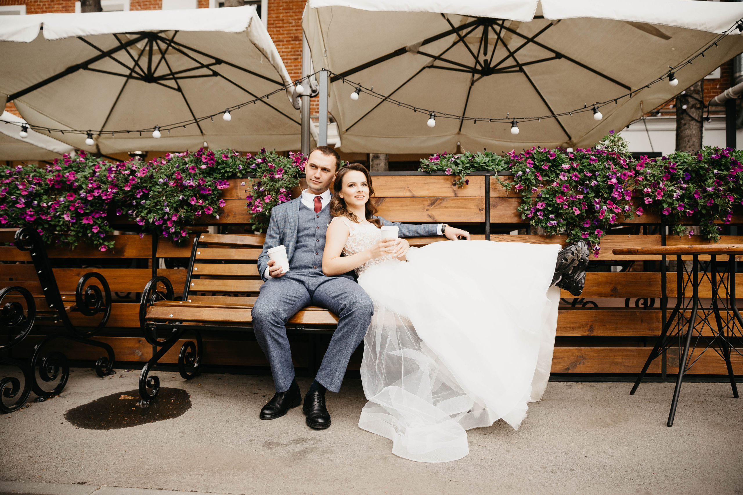 Фотопрогулка на свадьбе в городе. Свадебный фотограф Калуга Москва Диана Румянцева