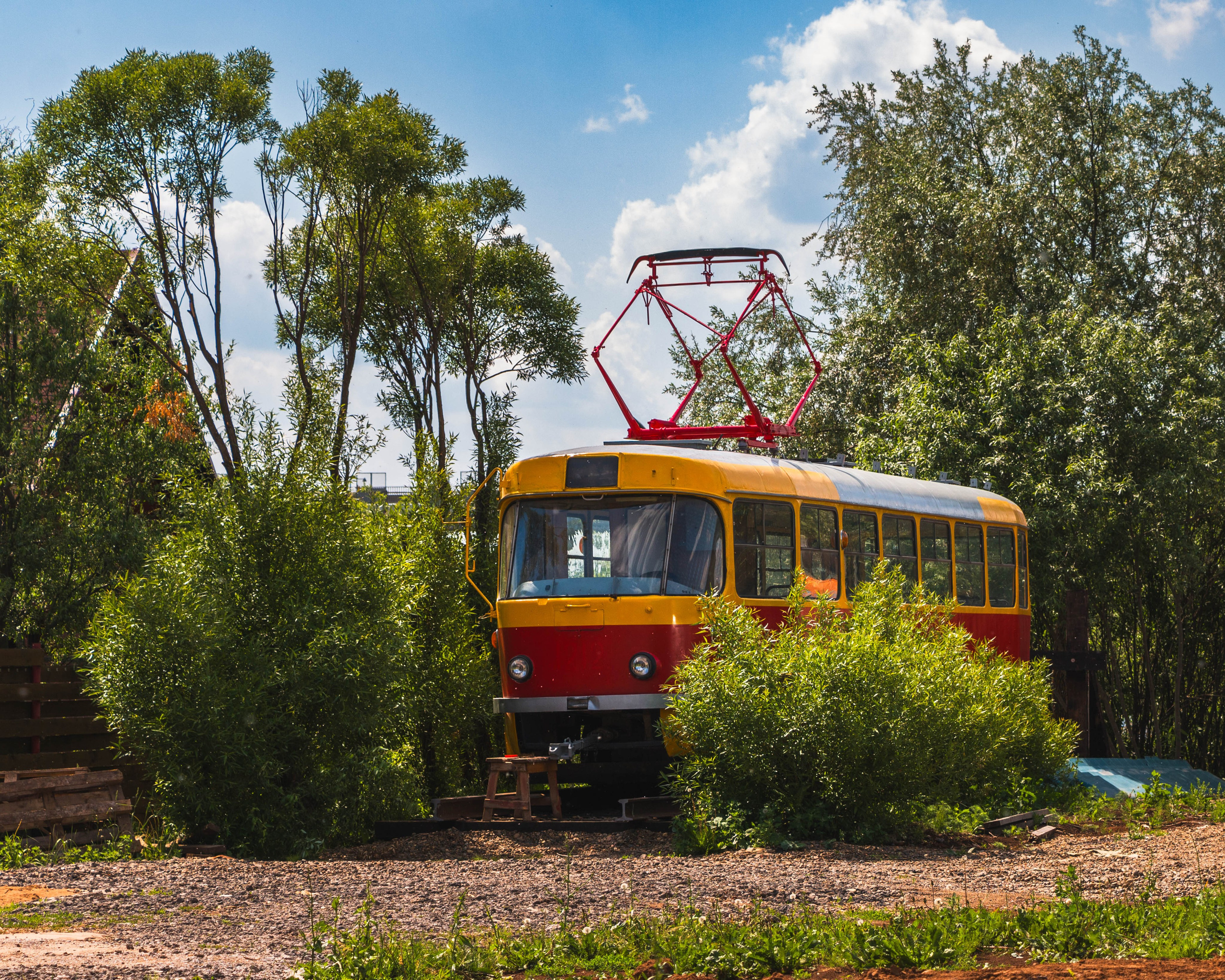 TATRA T3. Бортовой номер 1212. Музейный экспонат частной коллекции. Ижевск. деревня Малая Венья
