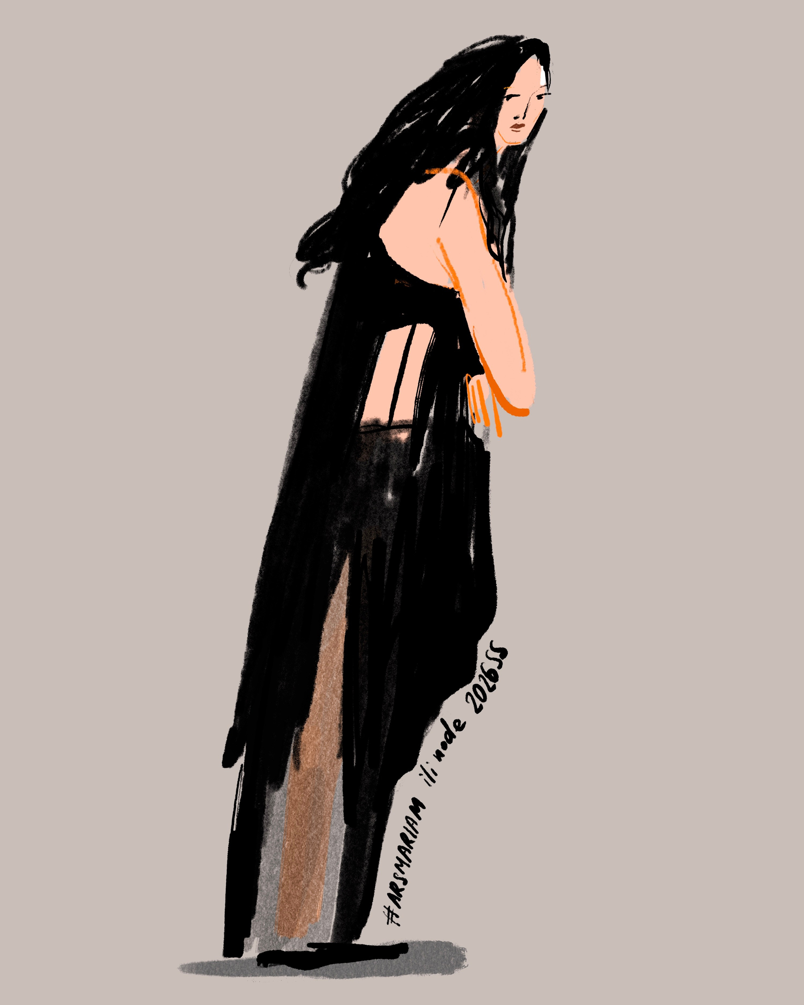 Ili node 2026SS. Фэшн иллюстратор из Москвы Власенко Мария