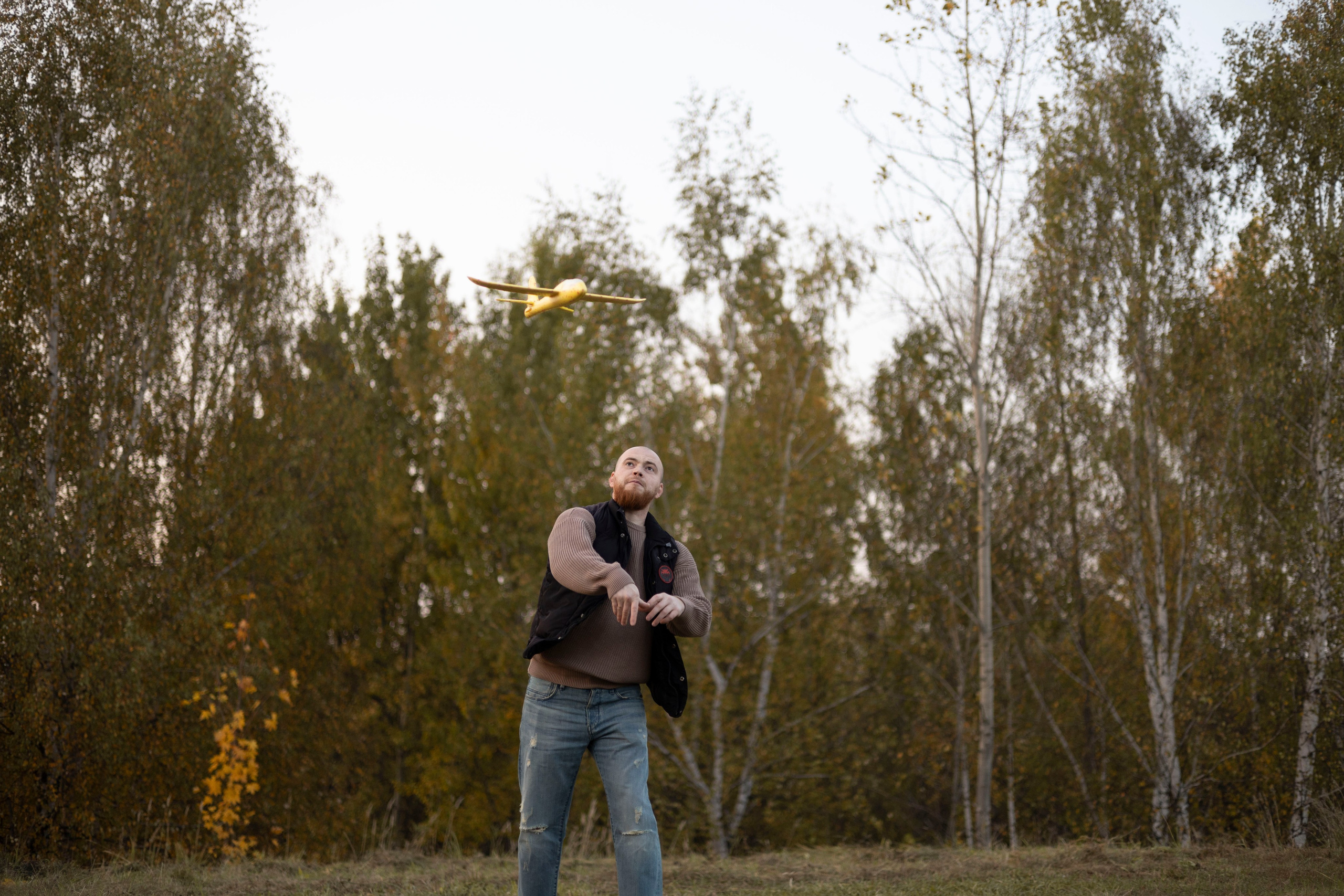 Осенняя прогулка папы с дочками. Семейный и детский фотограф в Москве Анастасия Мурга