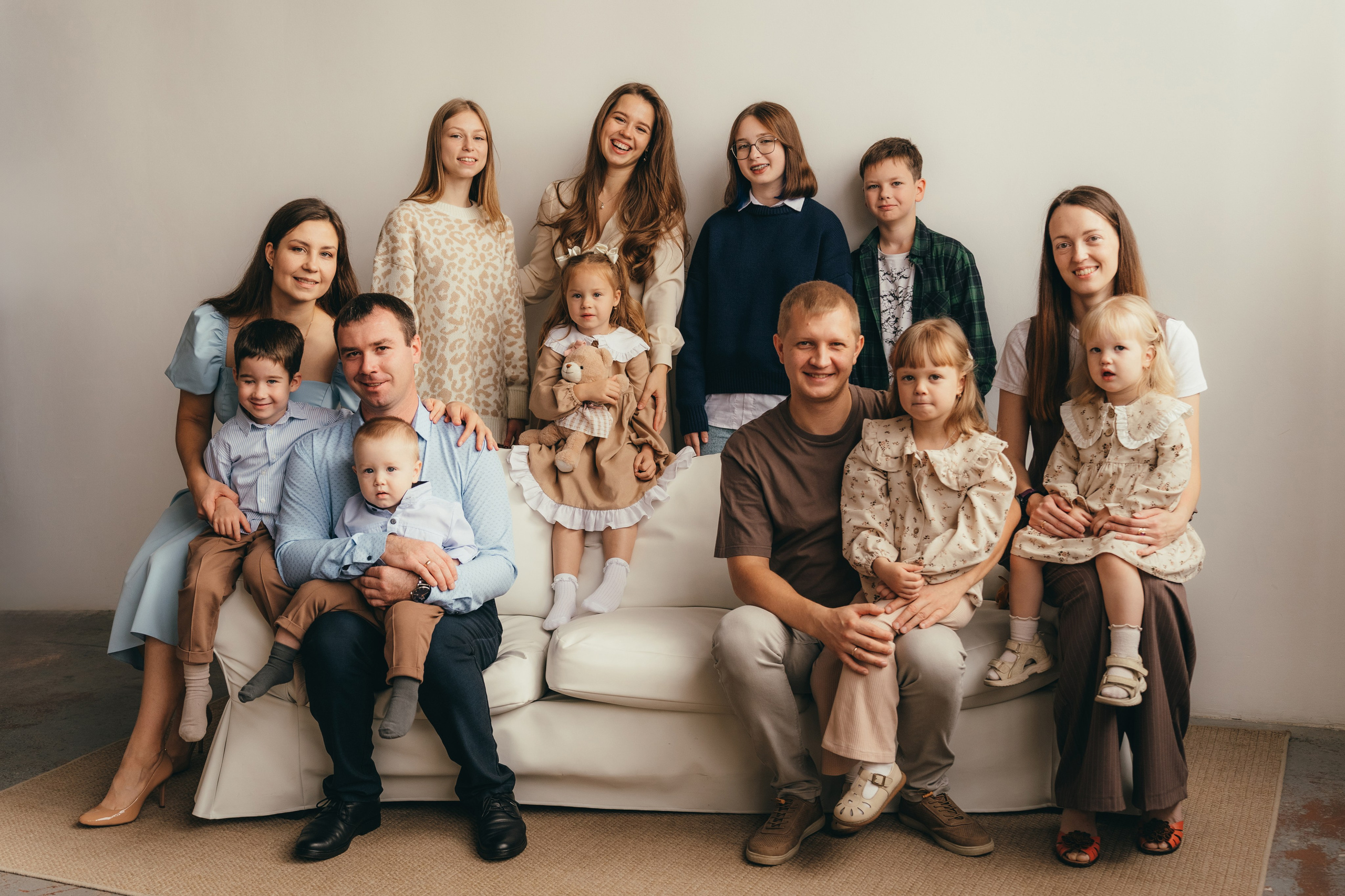 Большая семья. Семейный фотограф • Домашние съемки в Нижнем Новгороде