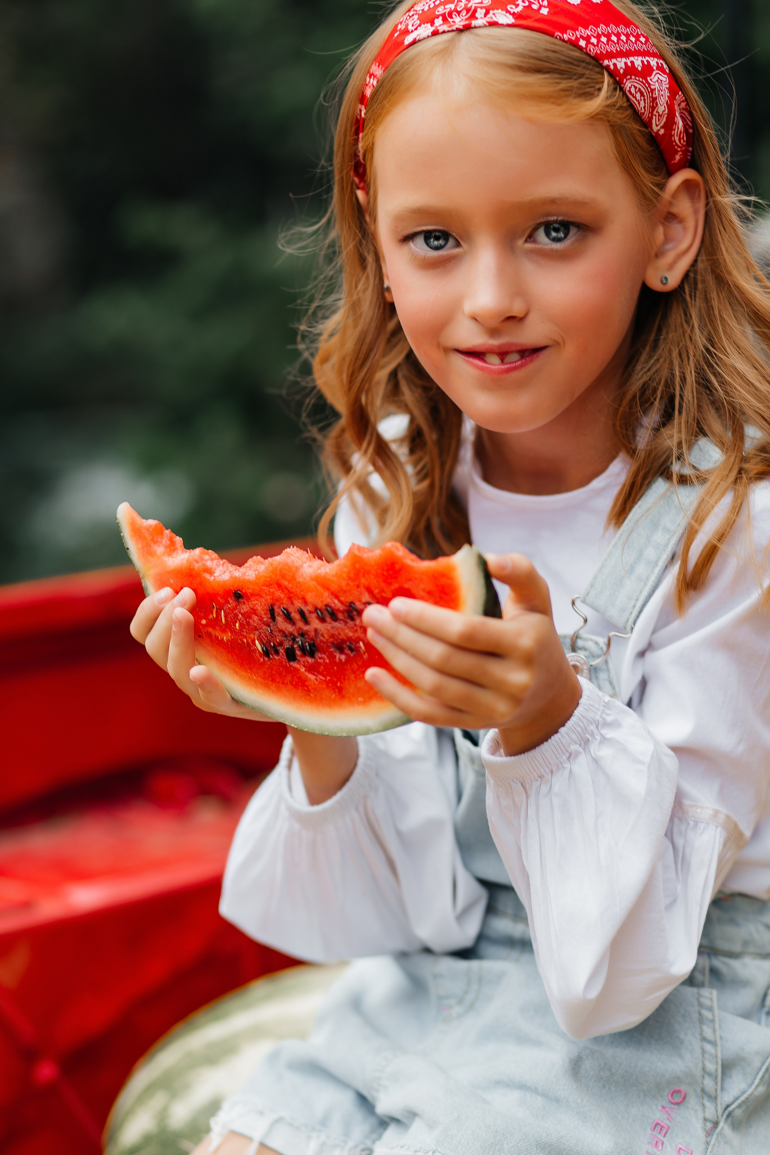 Осенняя детская фотосессия с арбузами. Фотограф в Подольске — Мария Бучнева