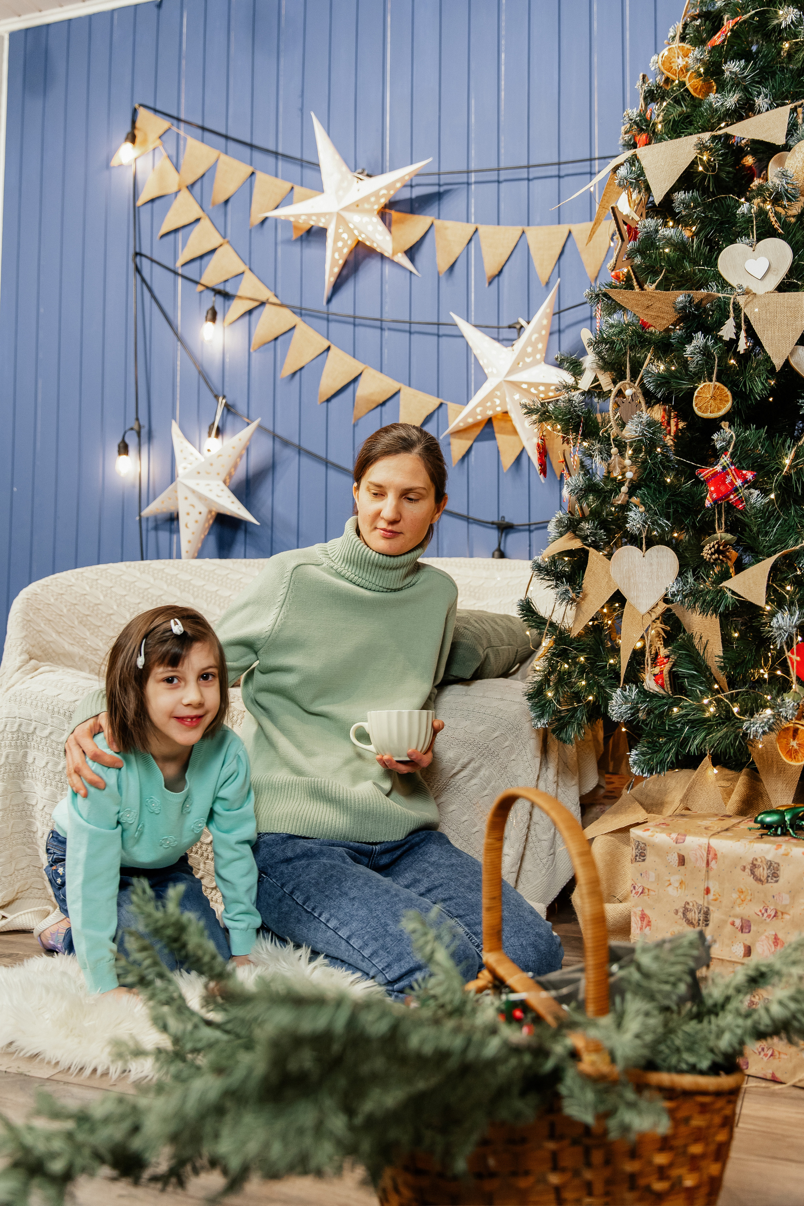 Студийная Рождественская фотосессия