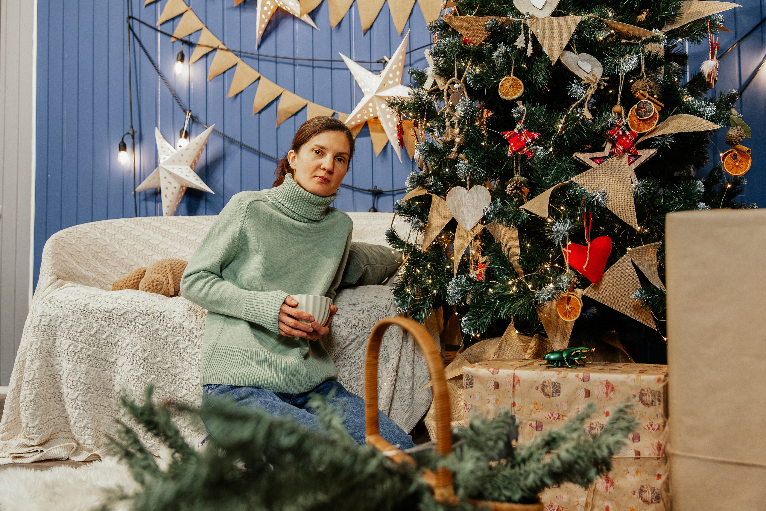 Студийная Рождественская фотосессия