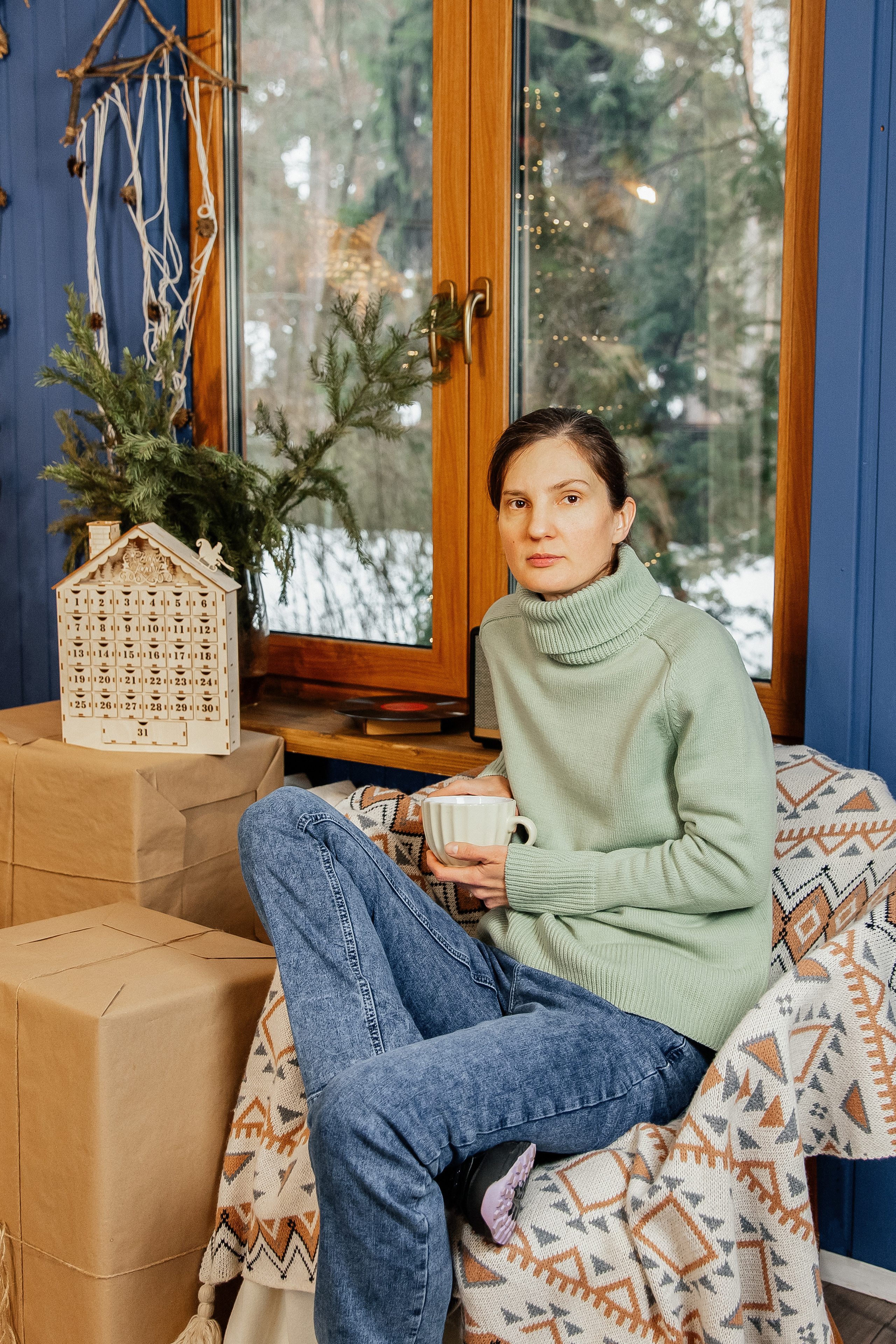 Студийная Рождественская фотосессия