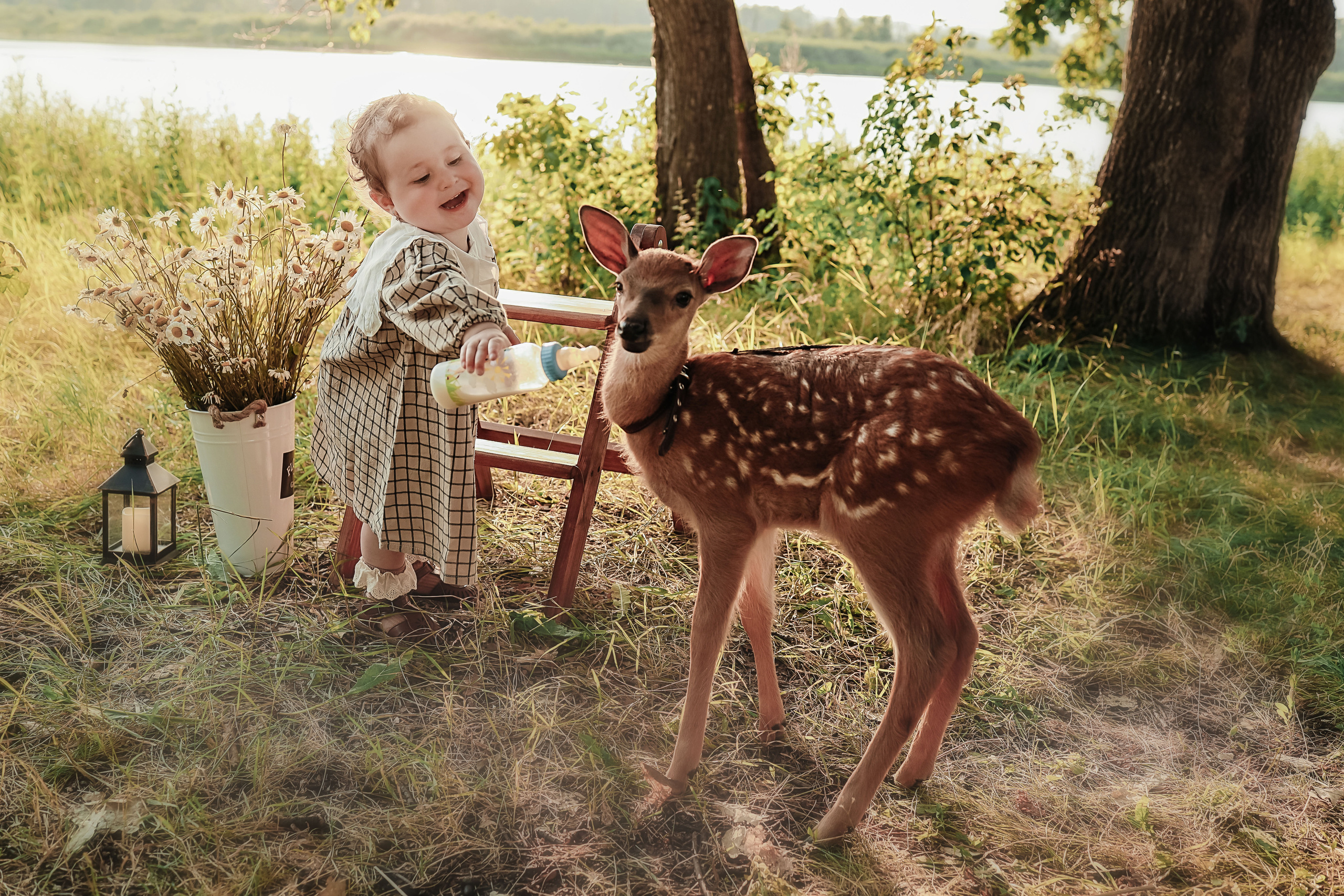 Фотосессия семейная с олененком. Иванова Ирина Свадебный и семейный фотограф г. Уфа