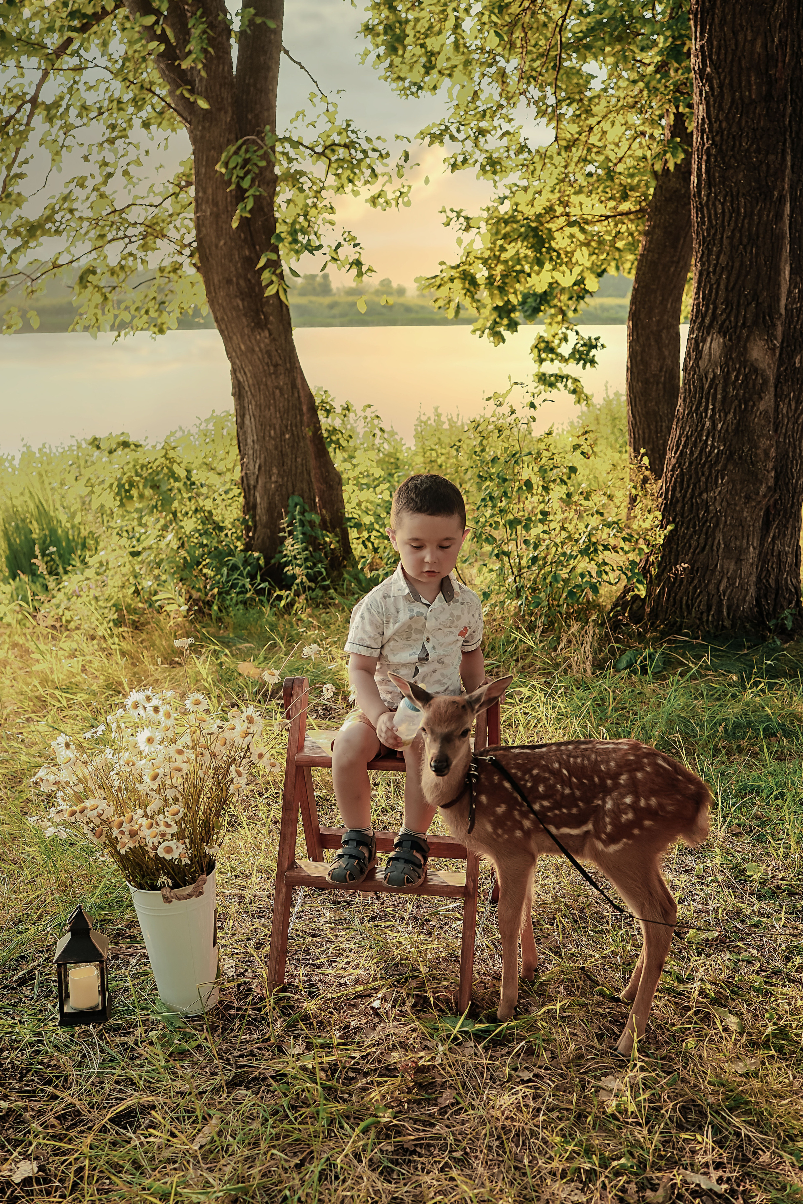 Фотосессия семейная с олененком. Иванова Ирина Свадебный и семейный фотограф г. Уфа
