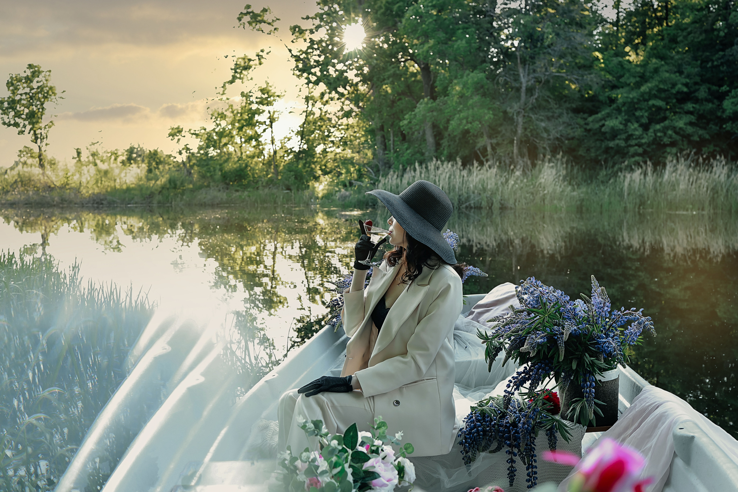 Фотосессия на лодочке. Иванова Ирина Свадебный и семейный фотограф г. Уфа