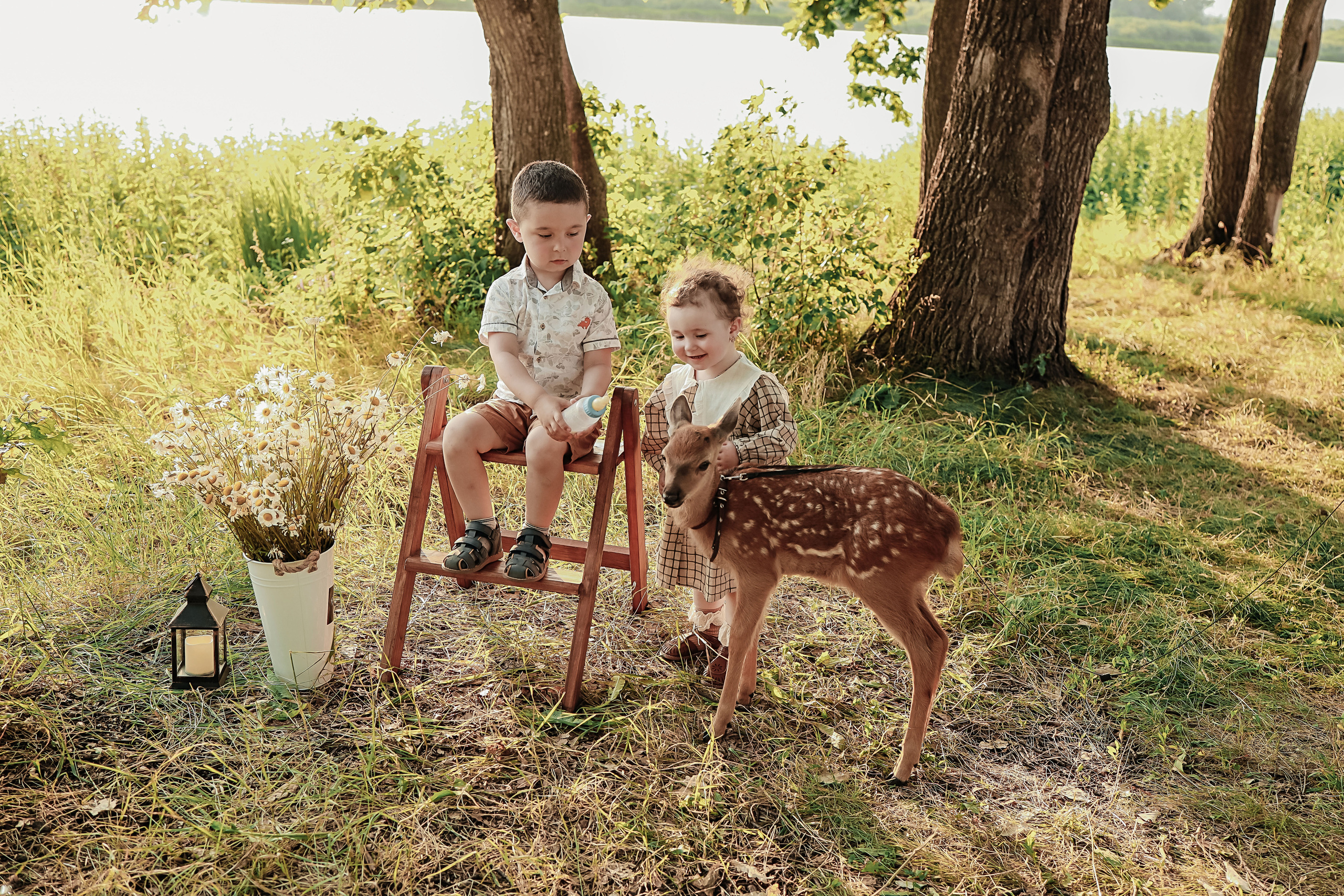 Фотосессия семейная с олененком. Иванова Ирина Свадебный и семейный фотограф г. Уфа