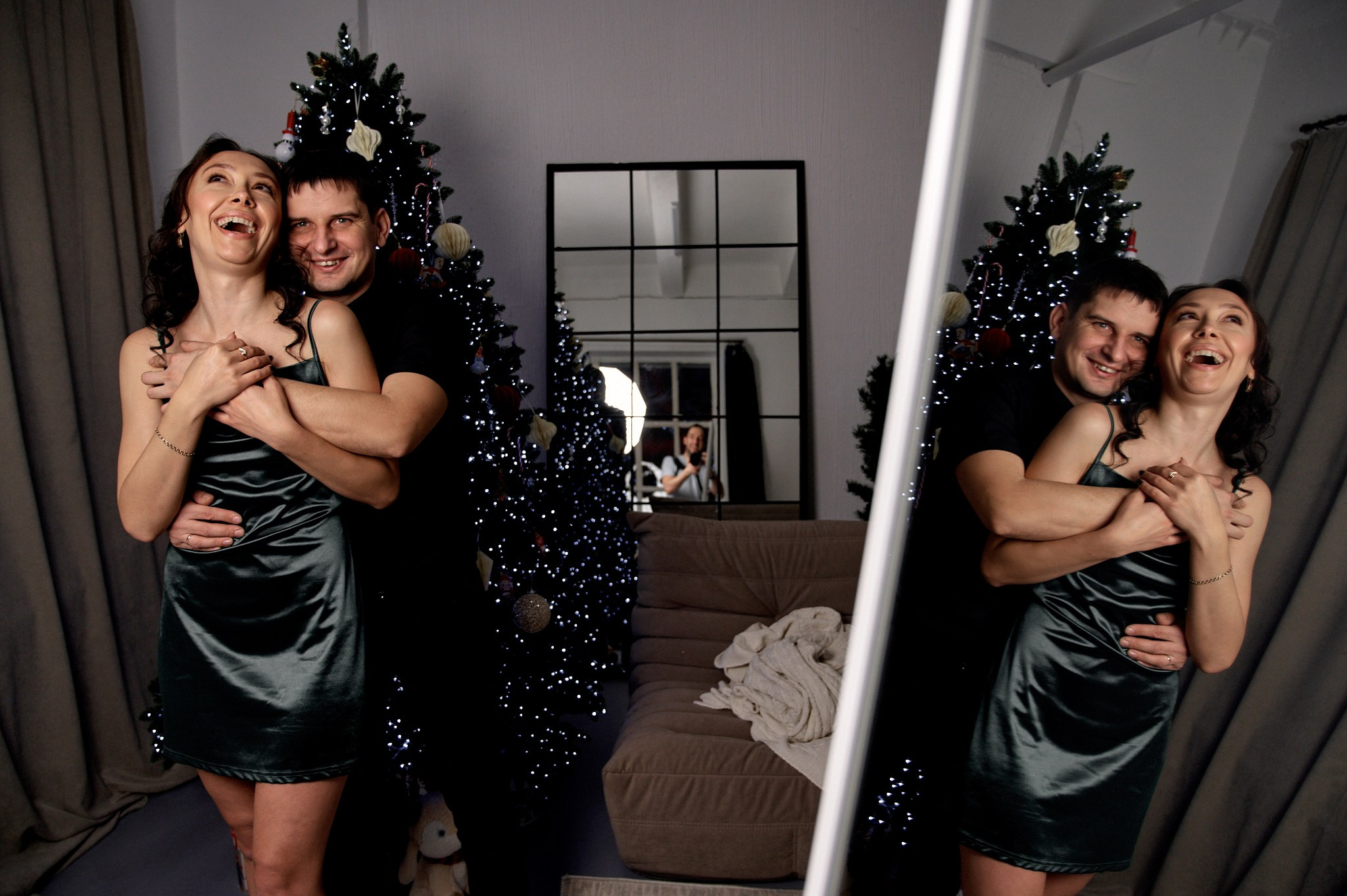 Новогодняя студийная фотосессия семьи Зиновьевых | Фотограф Иван Третьяков, Новокузнецк