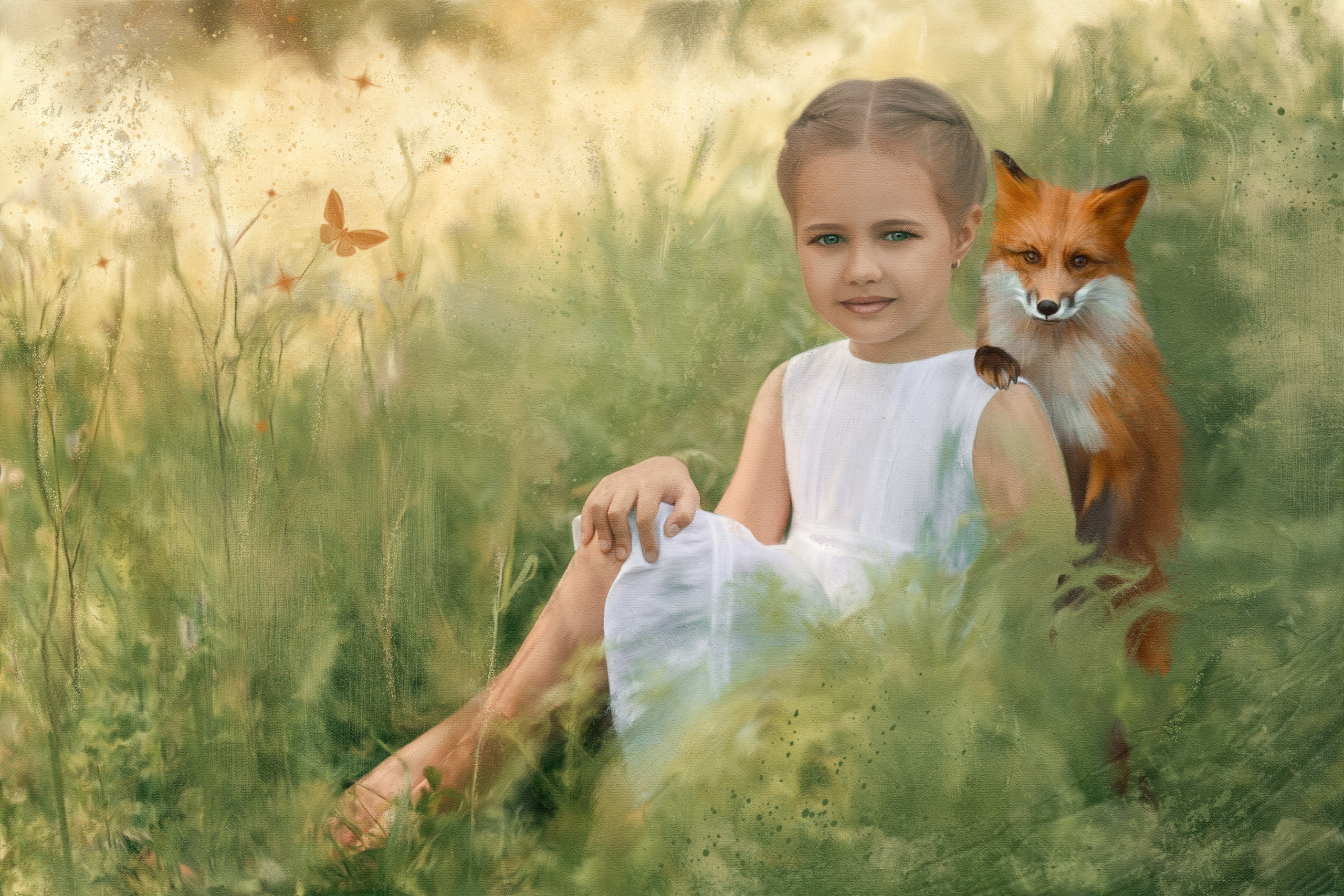 Цифровой портрет по фотографии в стиле масляной живописи Красноярск. Семейный и детский фотограф Красноярск Наталья Сташкевич
