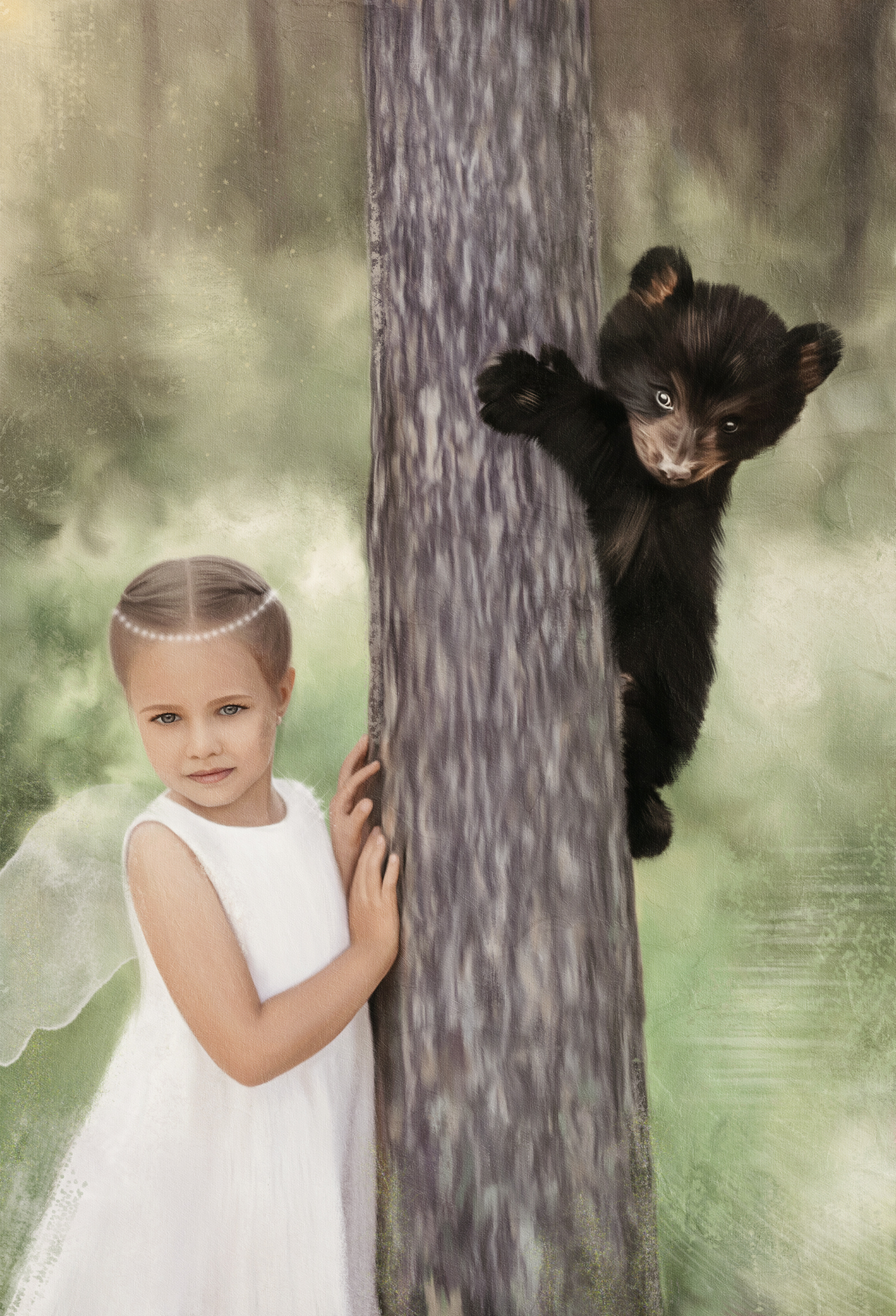 Цифровой портрет по фотографии в стиле масляной живописи Красноярск. Семейный и детский фотограф Красноярск Наталья Сташкевич