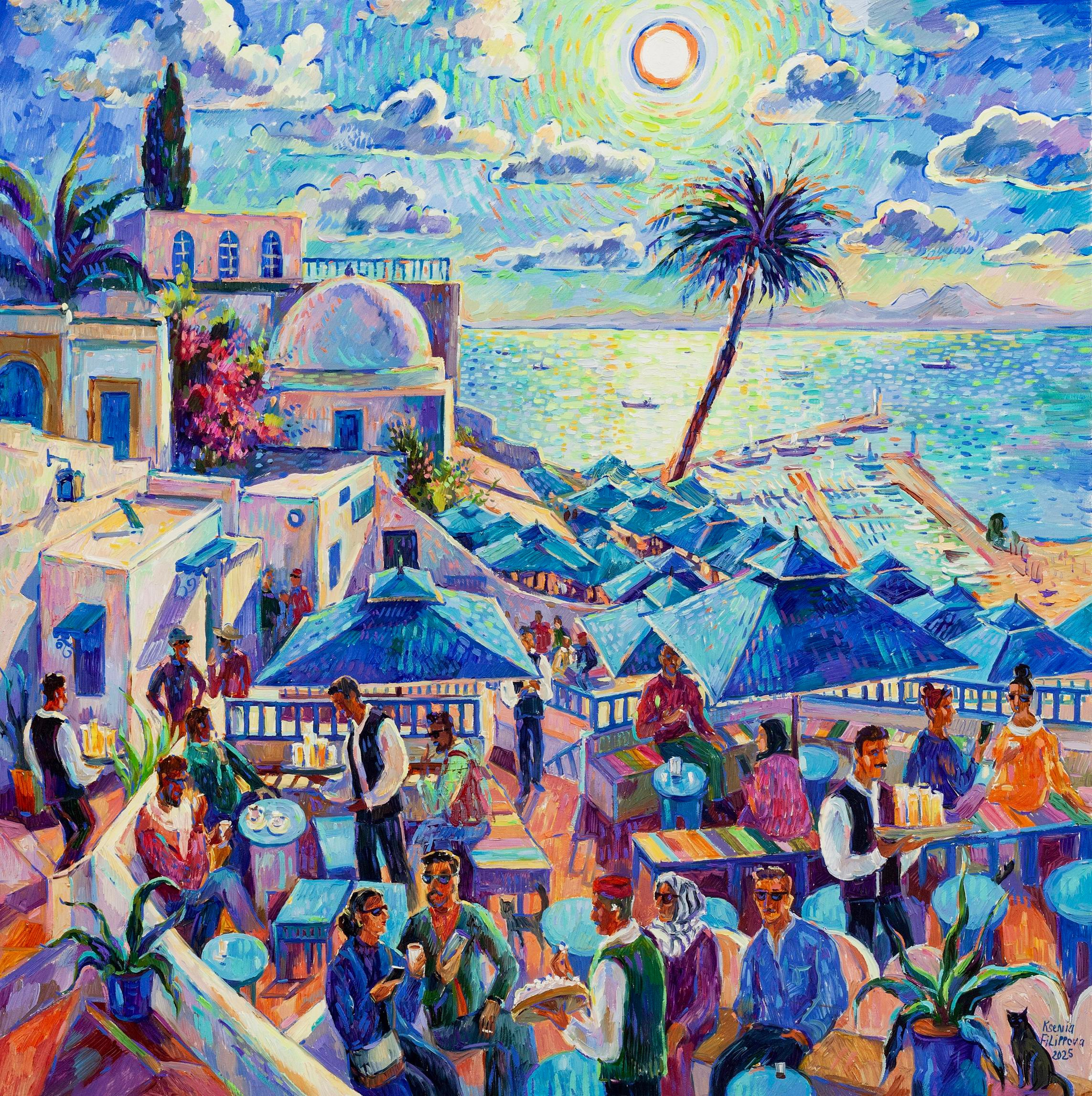 Sidi bou Said. Artist Ksenia Filippova