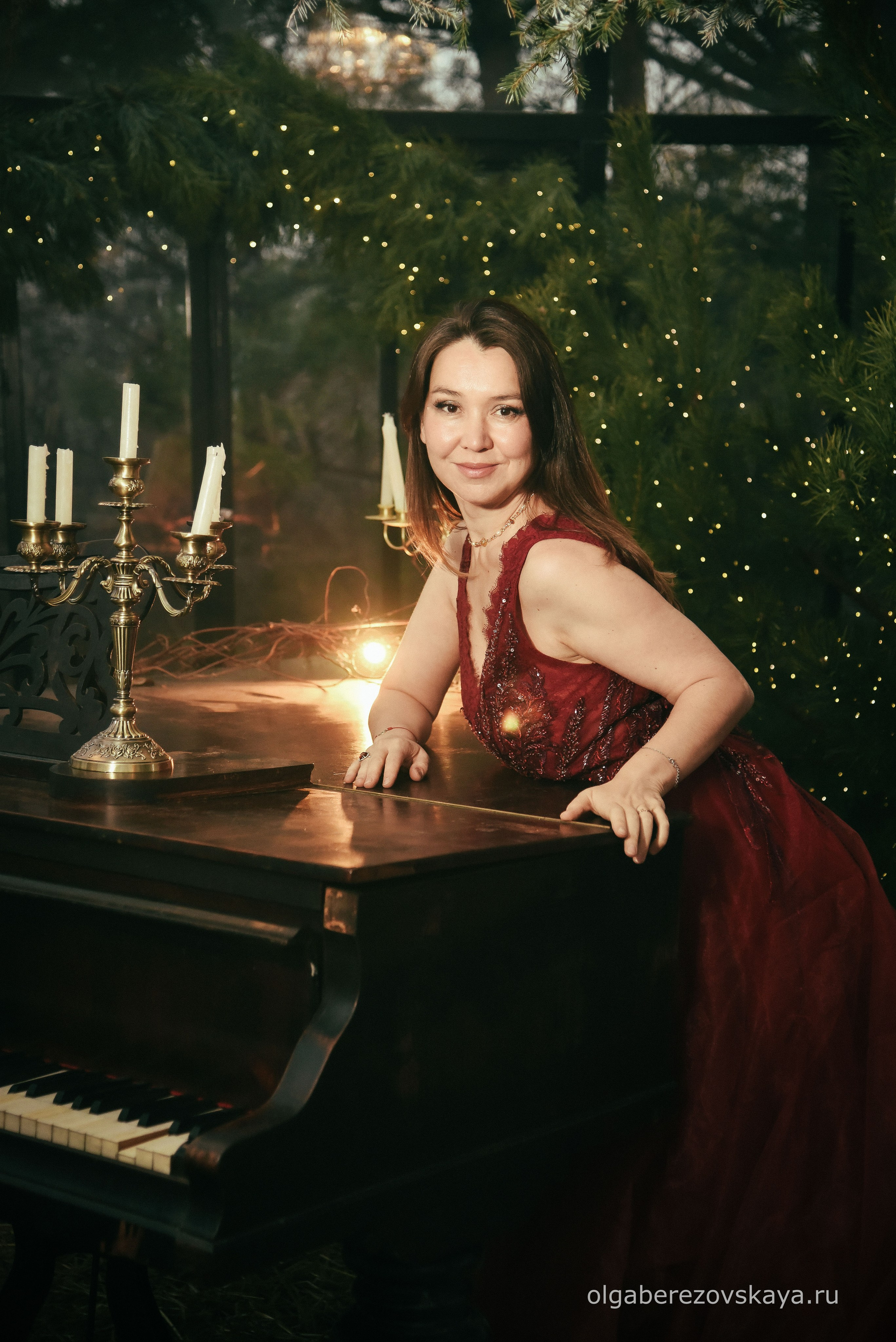 Новогодняя фотосессия с роялем