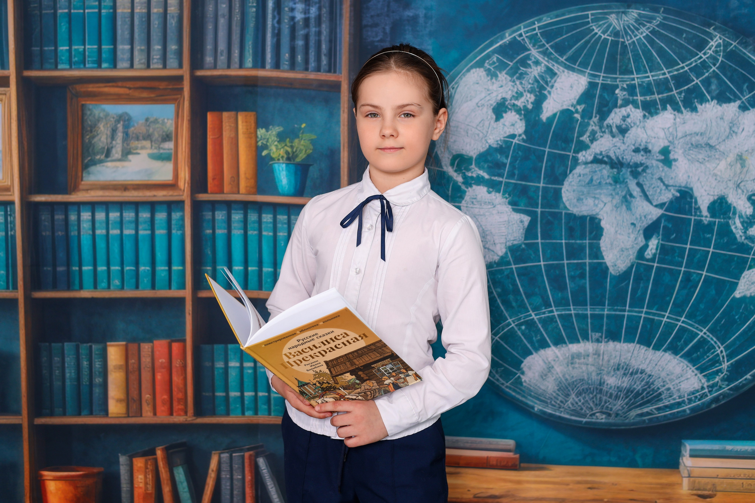 Фон " БИБЛИОТЕКА». Фотостудия «Стремянка».Фотосессии в детских садах и школах