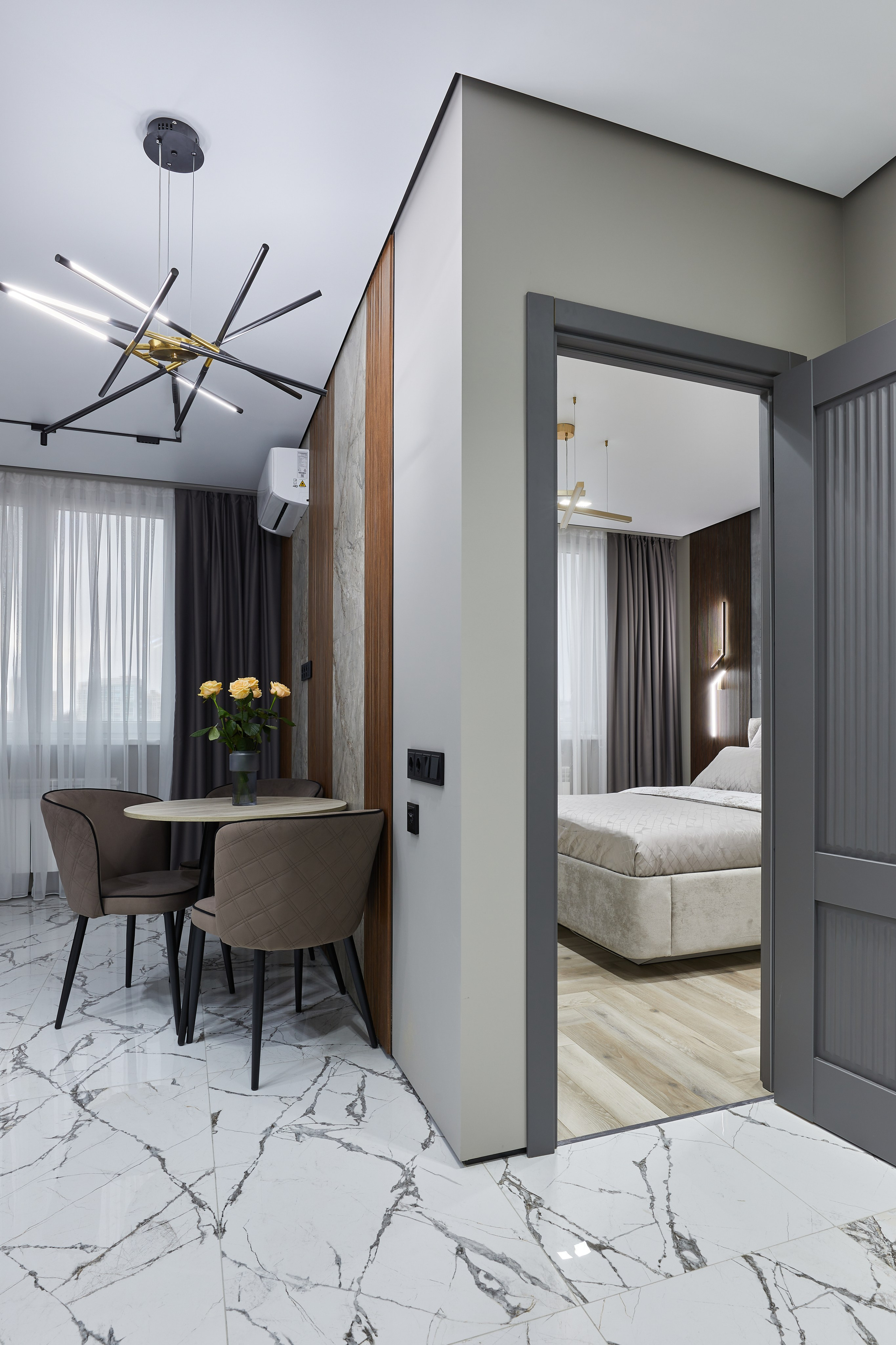 1-КОМНАТНАЯ С ДИЗАЙНЕРСКИМ РЕМОНТОМ В ЖК АЛЬПИЙСКИЙ КВАРТАЛ. Интерьерный фотограф в Сочи Анисимова Ольга