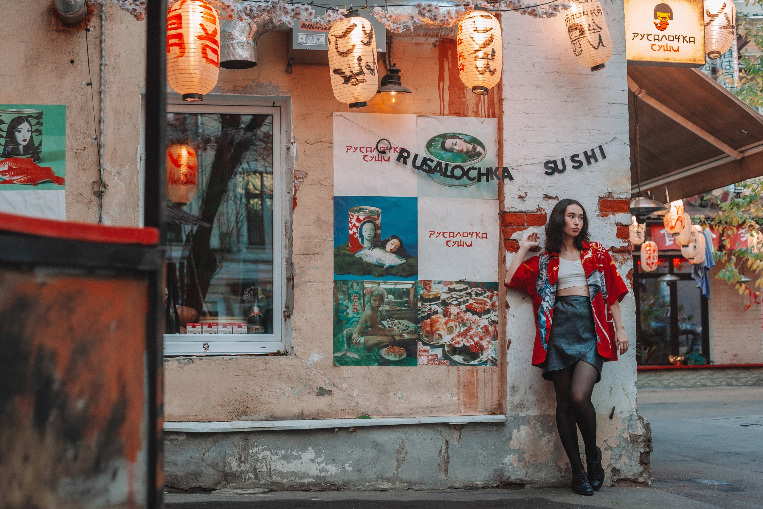 Японский квартал. Творческая съёмка. Стилист Мария. Модель Аля. Портретный и репортажный фотограф в Москве, Ольга Ларема