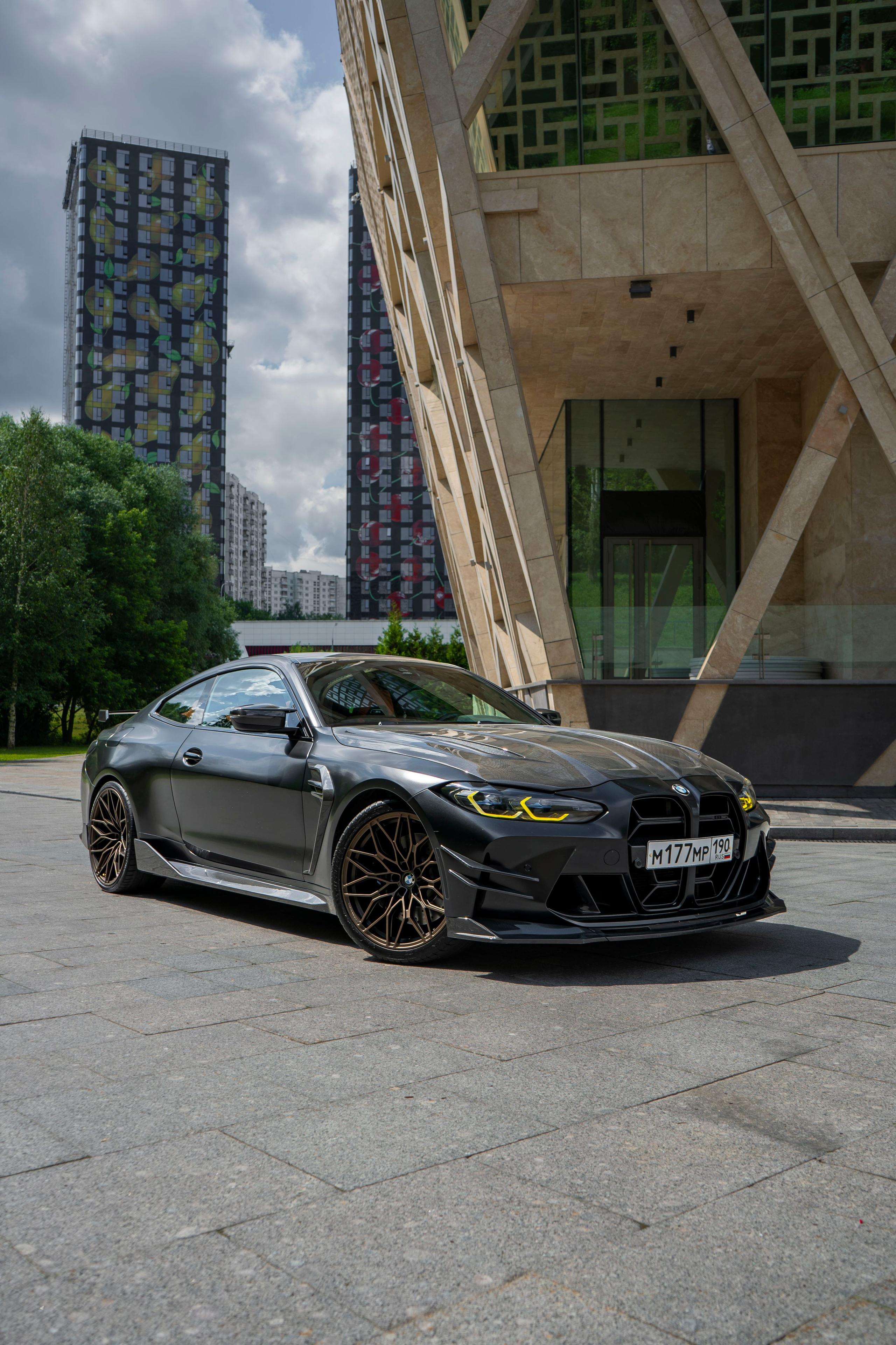 BMW M4 (Black matte). Автомобильный фотограф Ногинск Денис Городок