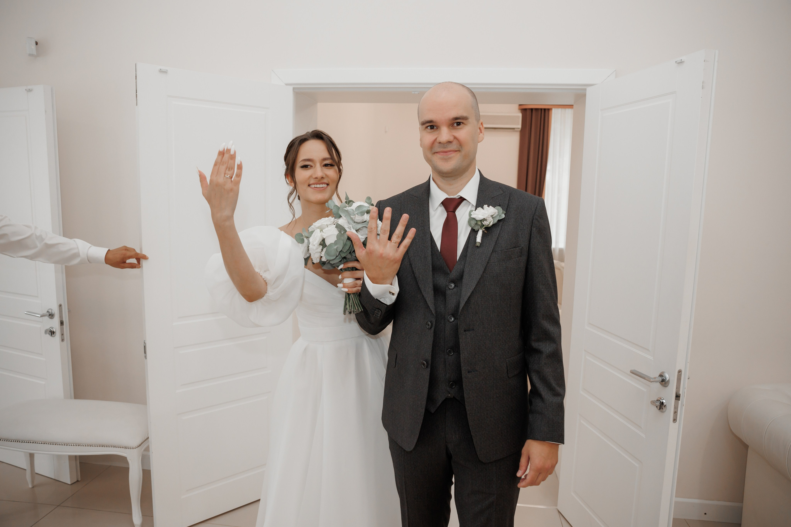 Полина и Дмитрий, загородный клуб «Барин», ЗАГС в г. Пушкино. Свадебный и репортажный фотограф (Москва, Королев и другие)