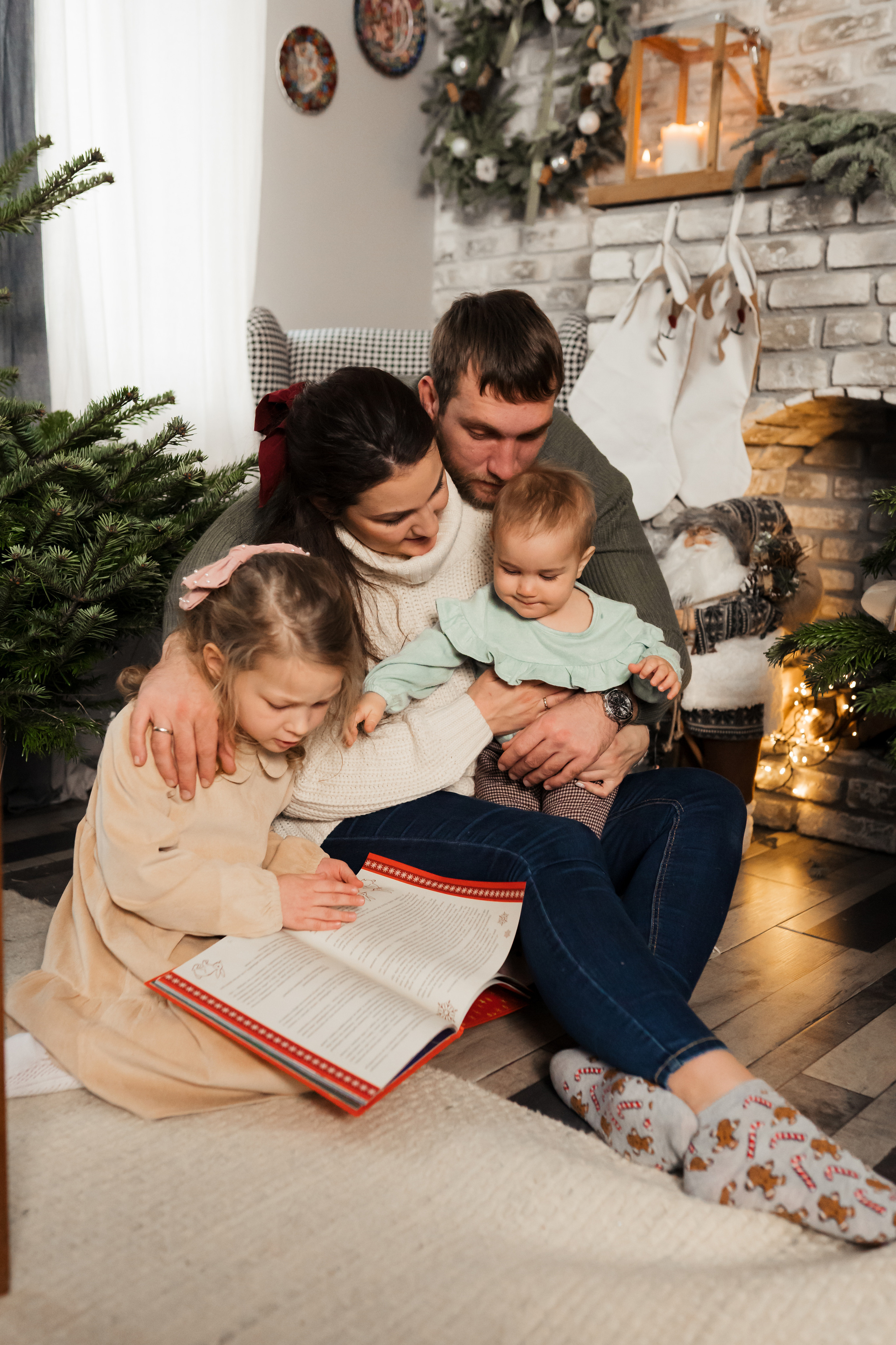 Новогодняя фотосессия на дом. Фотограф новорожденных Москва, Домодедово