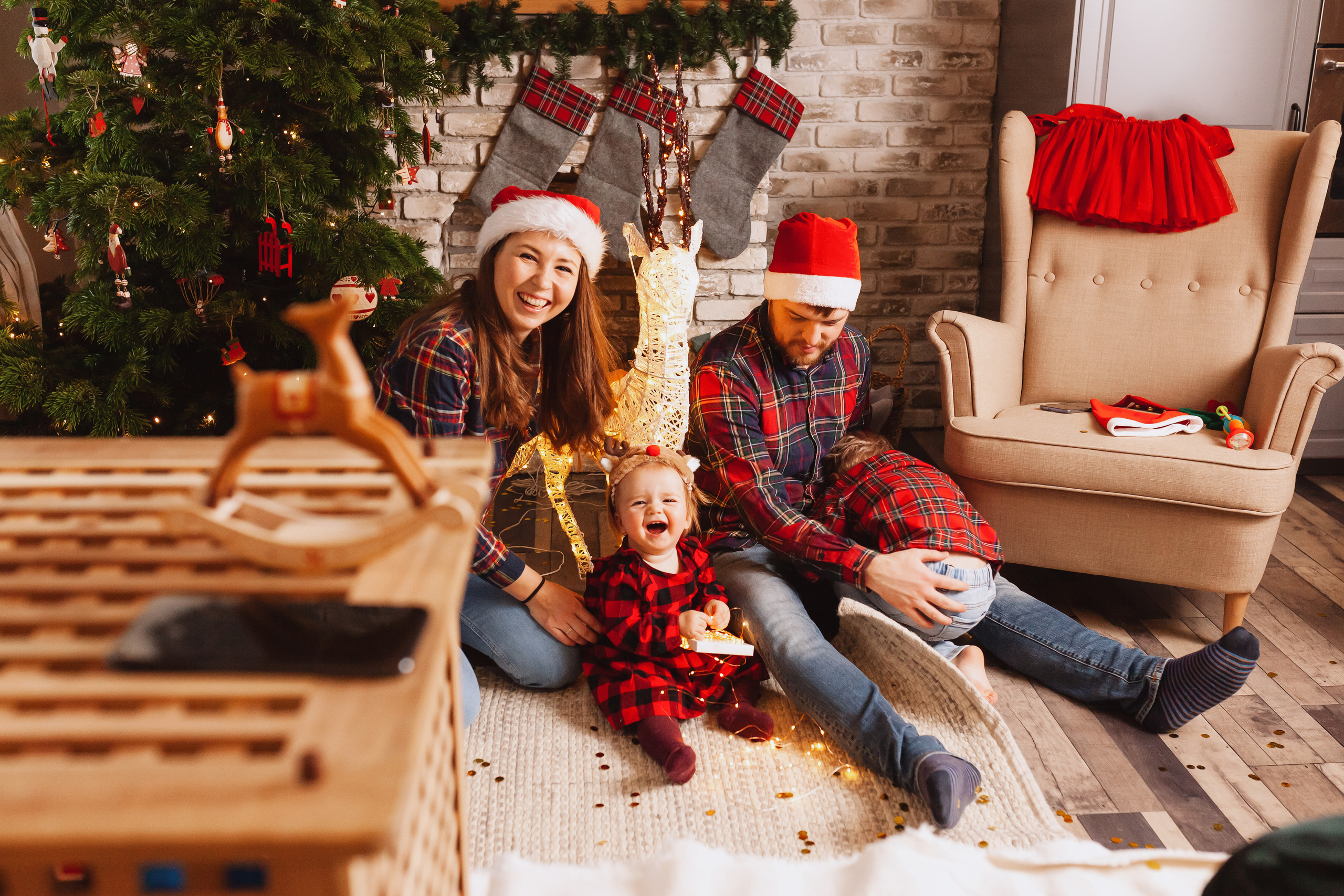 Новогодняя фотосессия в Видном. Фотограф новорожденных Москва, Домодедово