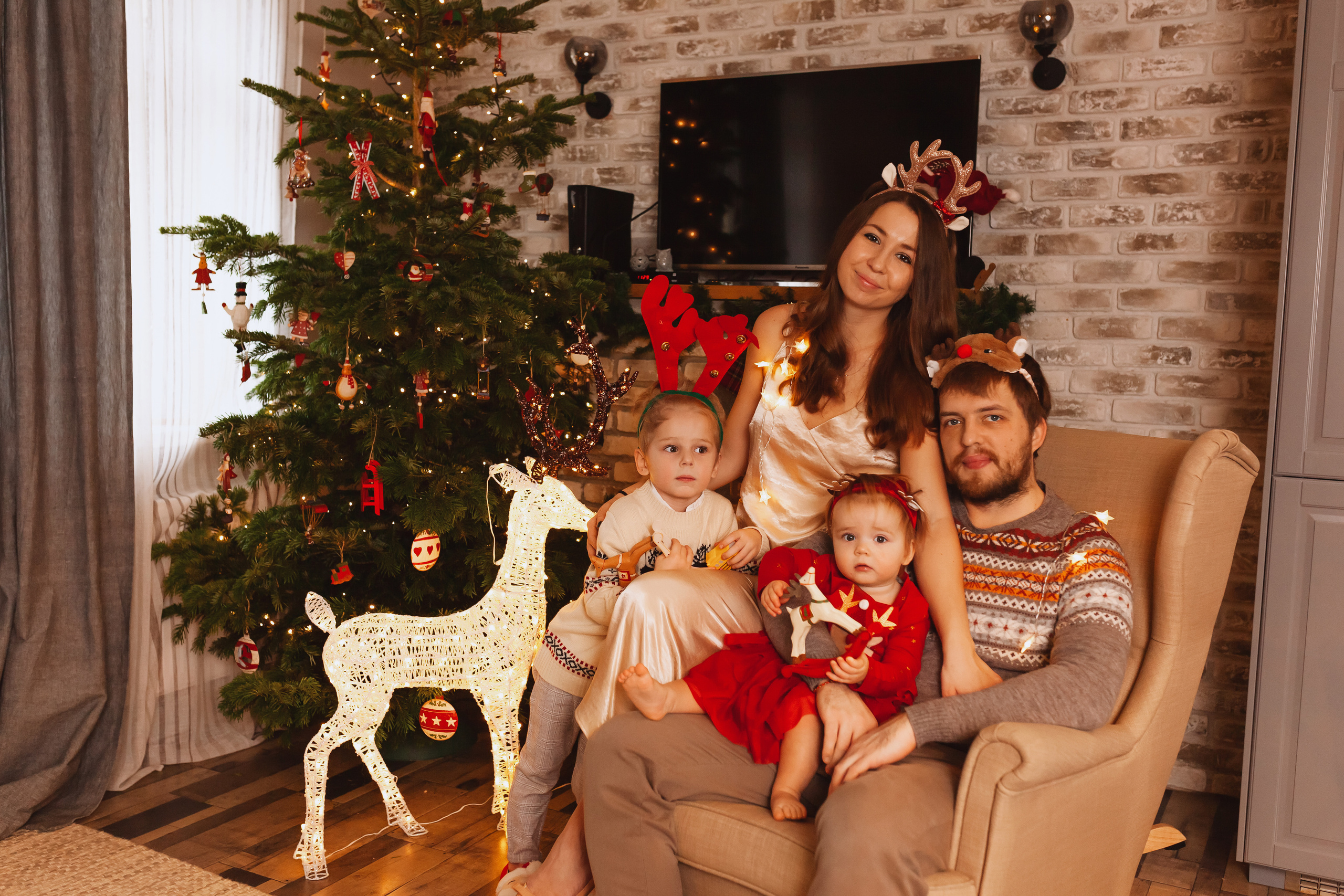 Новогодняя фотосессия в Видном. Фотограф новорожденных Москва, Домодедово
