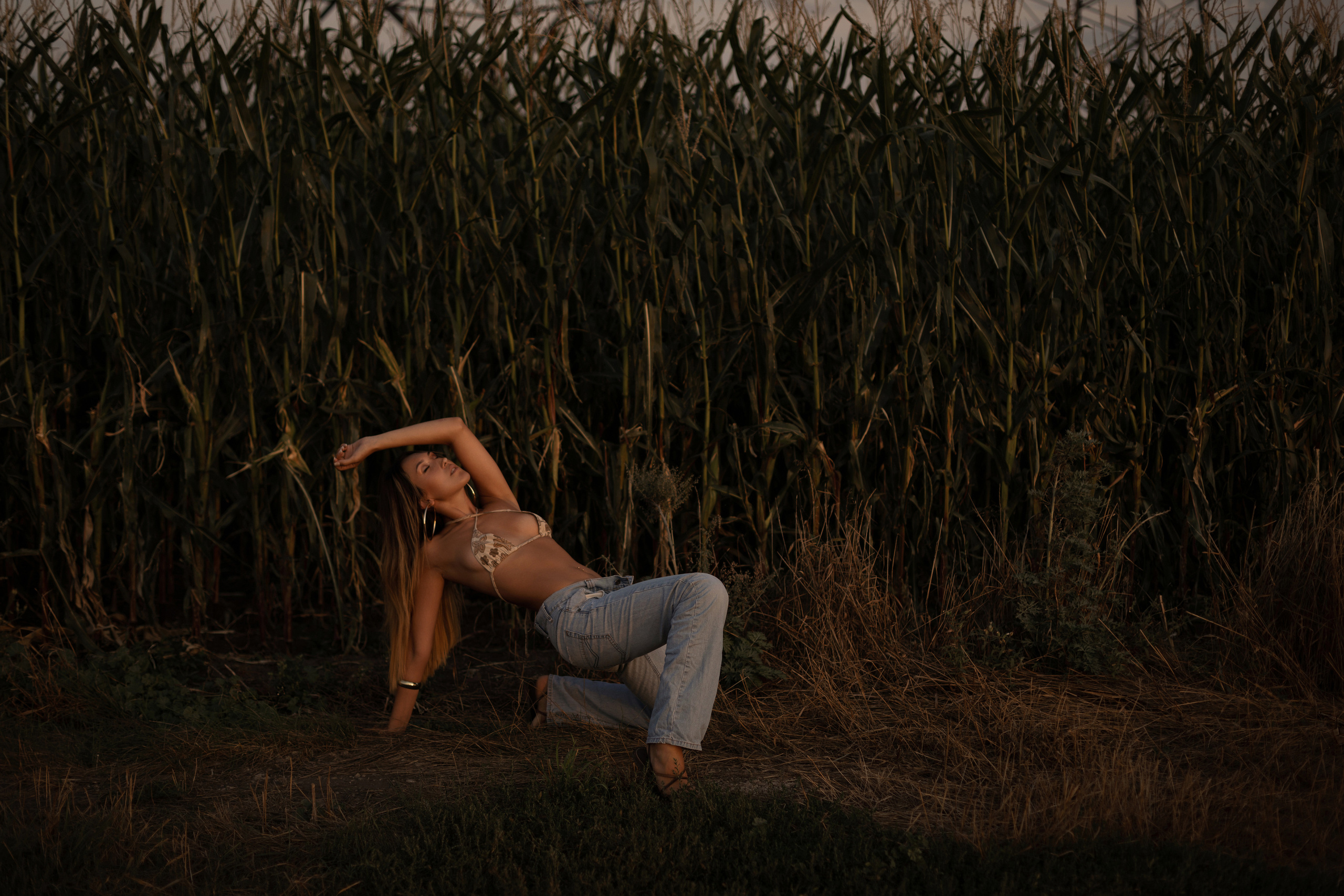 Александра «The girl in the corn». Фотограф Мария Щеголькова. Чувственный женский портрет