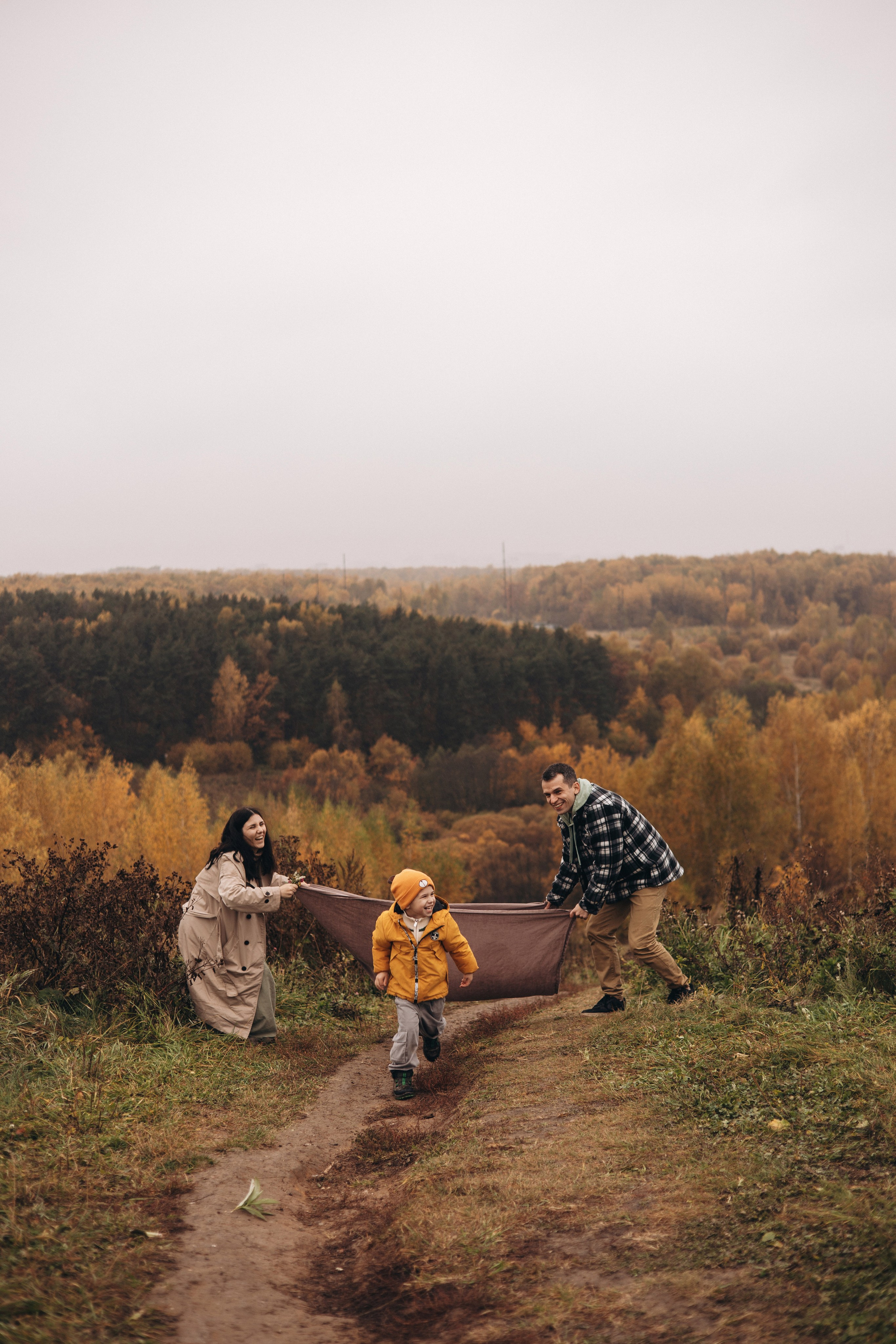 Осенняя фотосессия на Ореховых холмах. Семейный фотограф в Москве Марина Петра