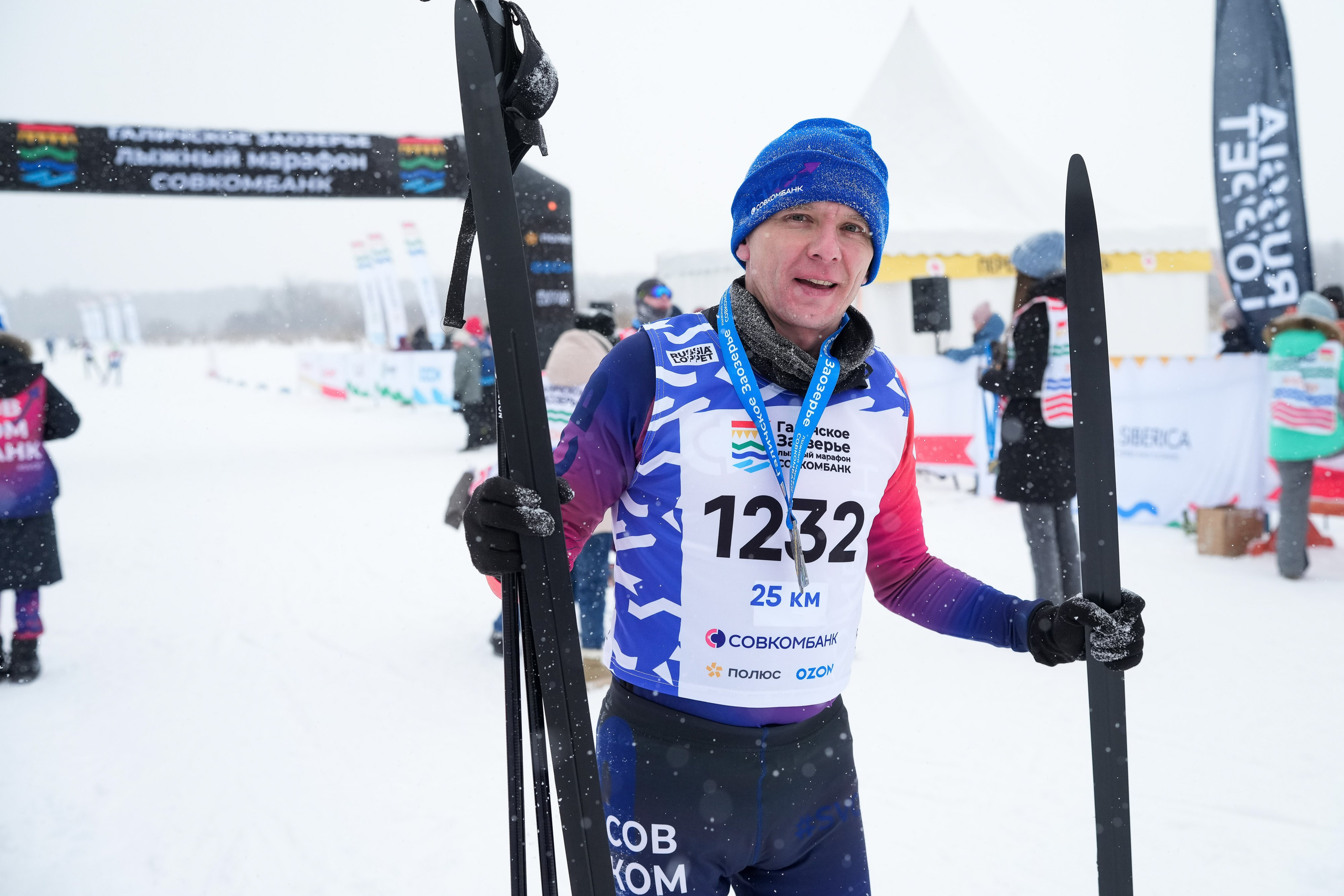 Галичское заозерье лыжный марафон Совкомбанк. Репортажный фотограф Сергей Сажин г. Ярославль