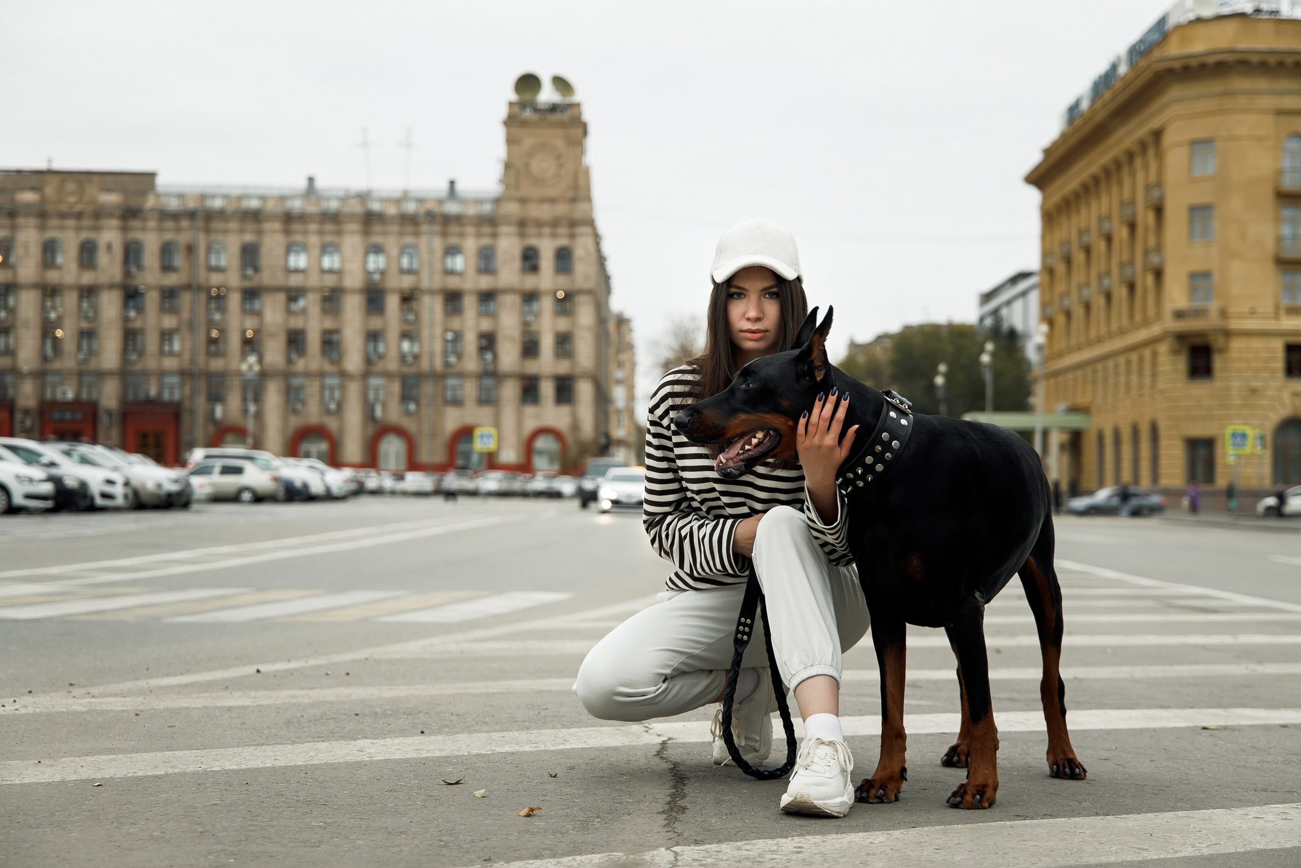 Лера с доберманом. Татьяна Мирзоян