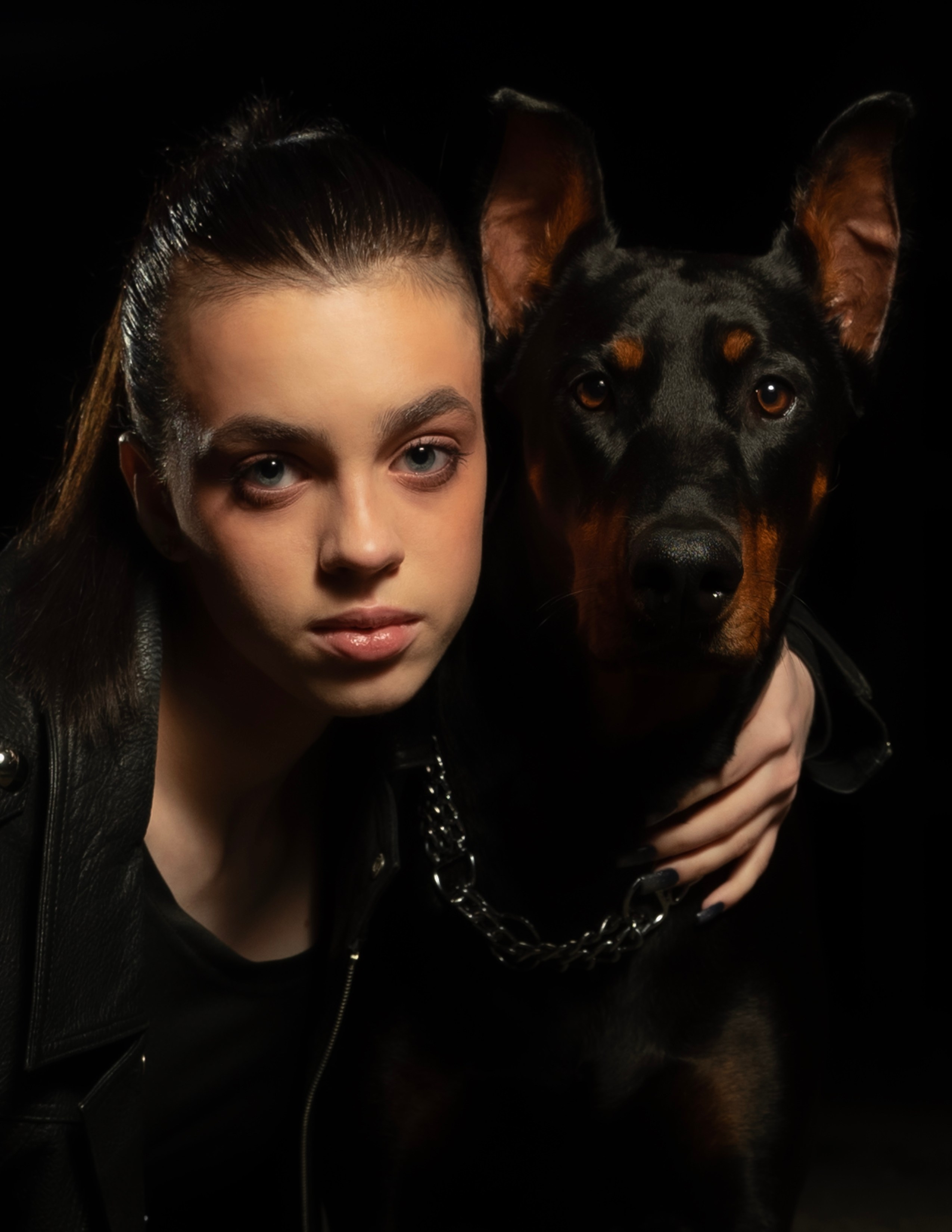 Съемка с доберманом. Женский, семейный фотограф в г. Уссурийске Марина Гусарова