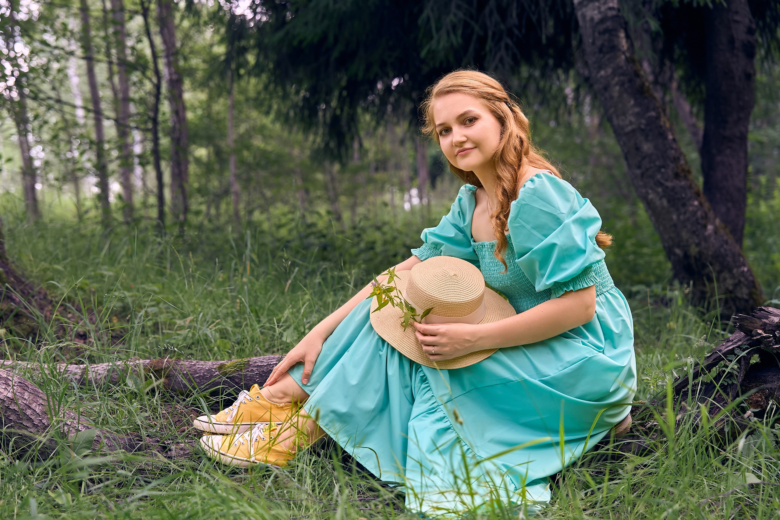 Съемка Анастасии в люпиновом поле. Фотограф Светлана Боровикова в Домодедове