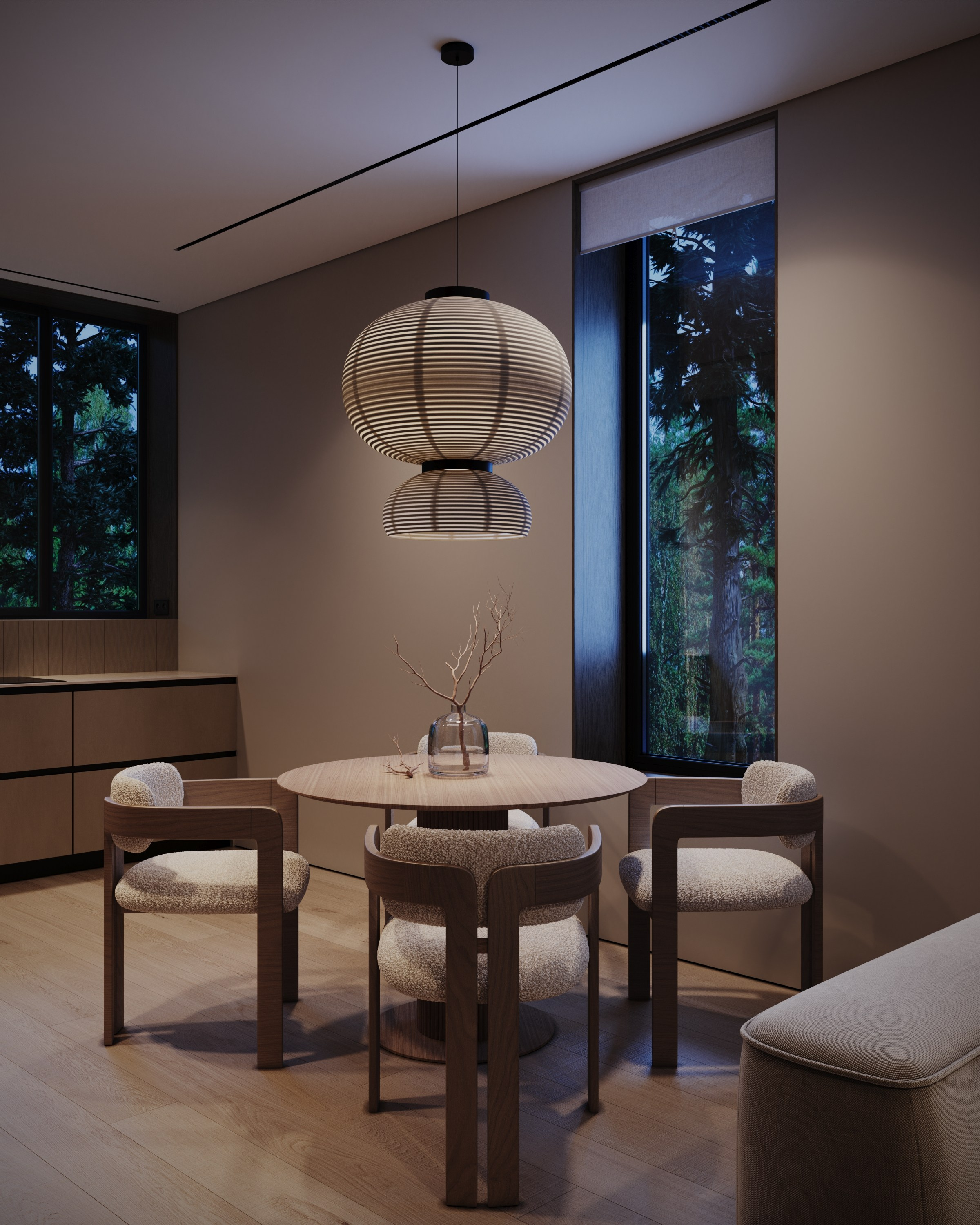 Сибирский дом. Визуализации интерьера