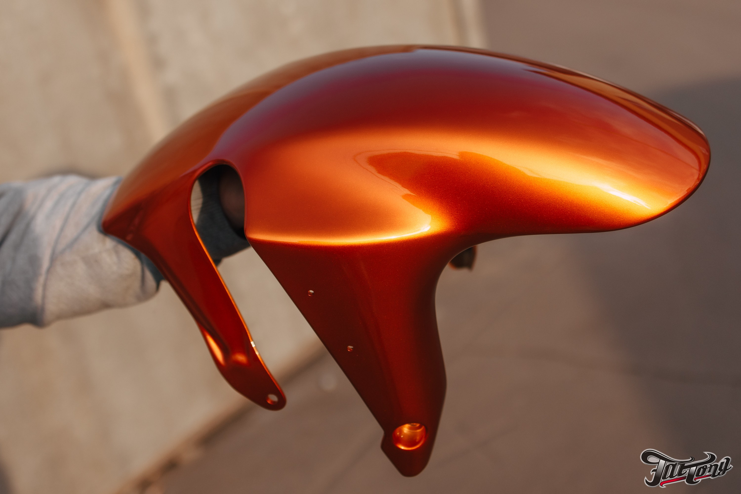 Aprilia детали мотоцикла, окрас в оранжевый кэнди. DeLorein