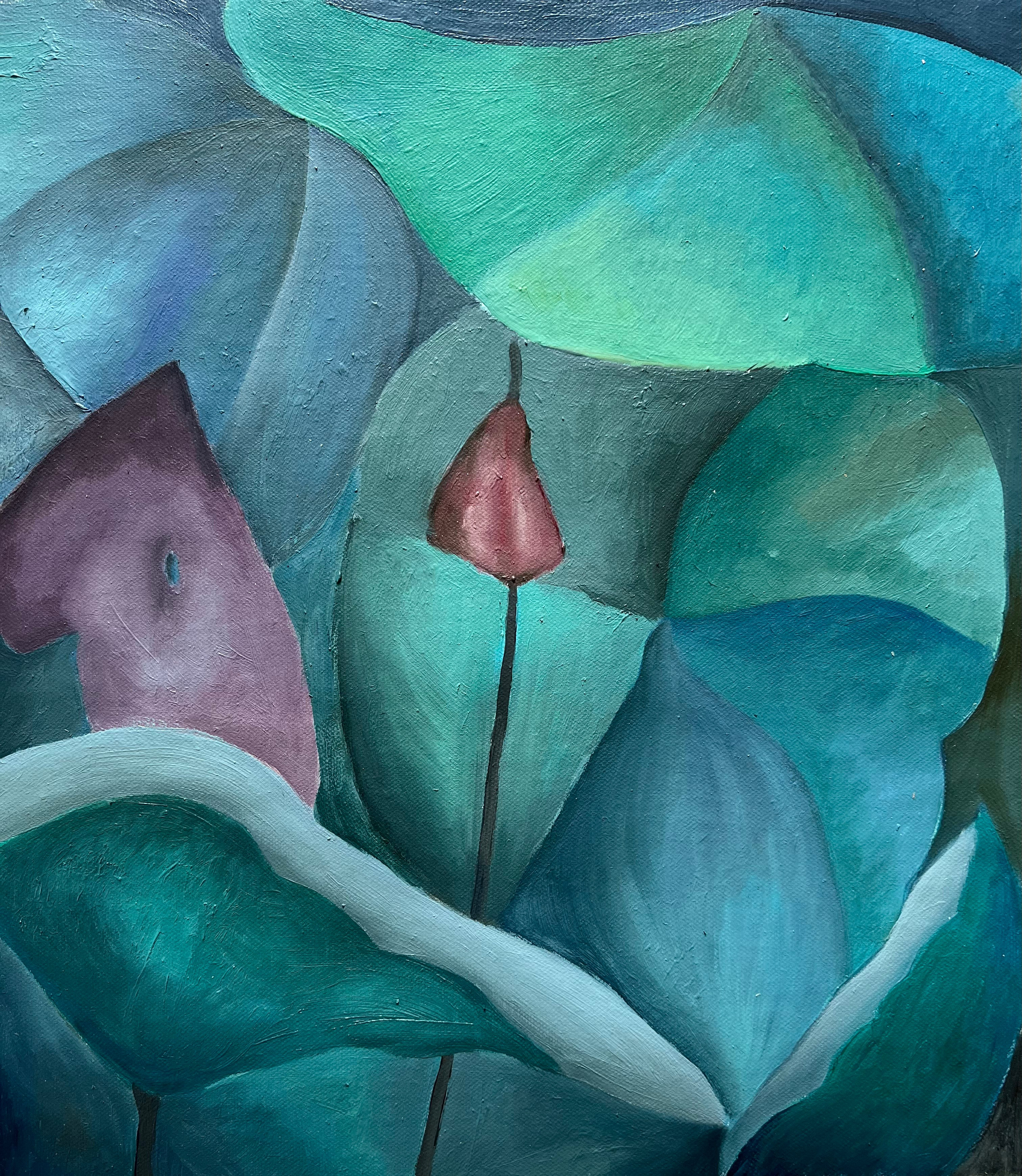 Water Lillies 11.2 Oil on linen. 40 x 35 cm  2024