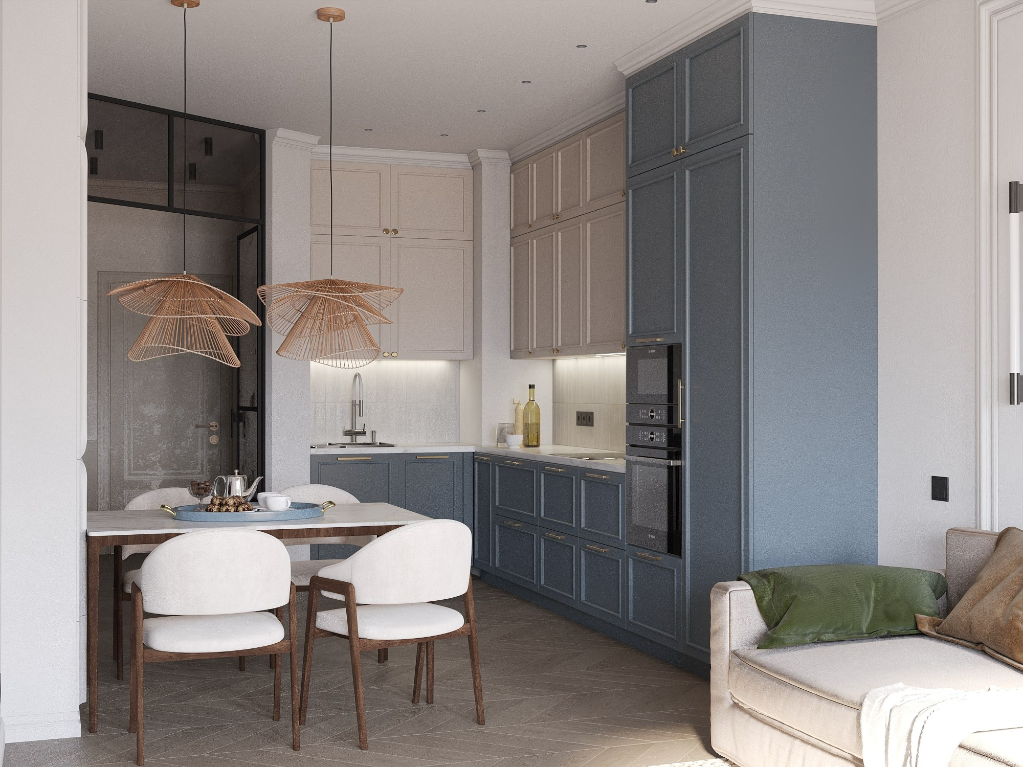 ЖК ELEVEN 82 м² на Лесопарковой. БК студия дизайна интерьера