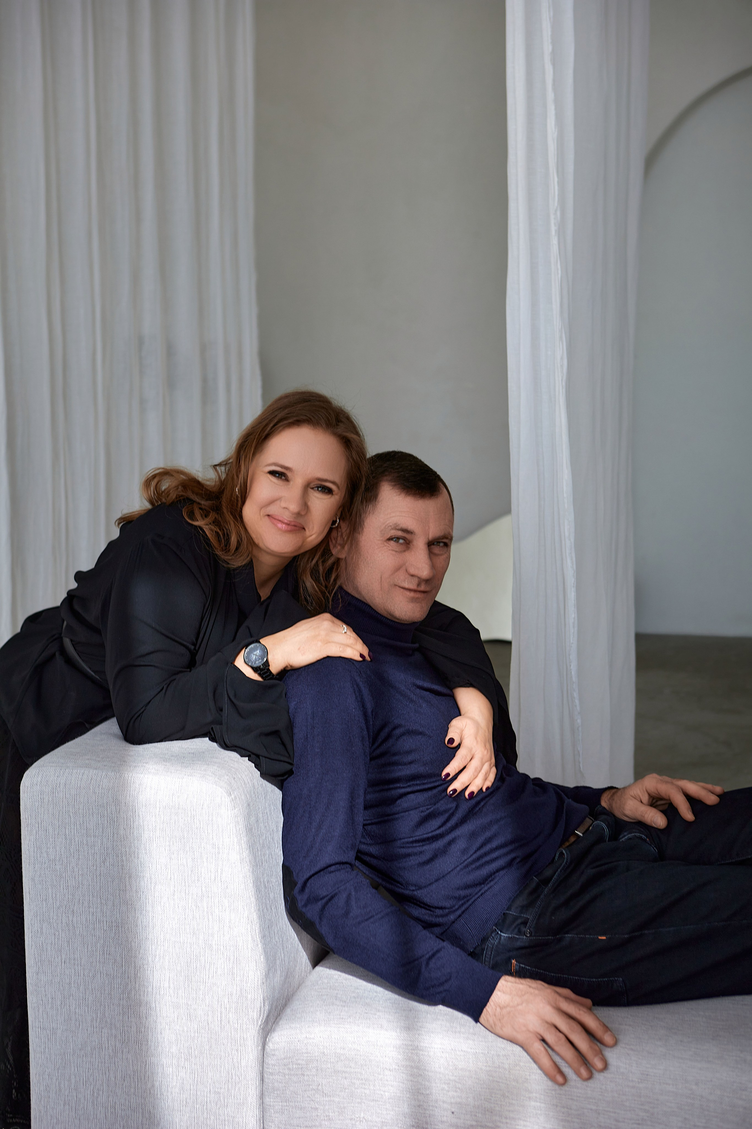 Студийная фотосессия для семейной пары. Портретный, свадебный и семейный фотограф в Краснодаре Михеева Светлана