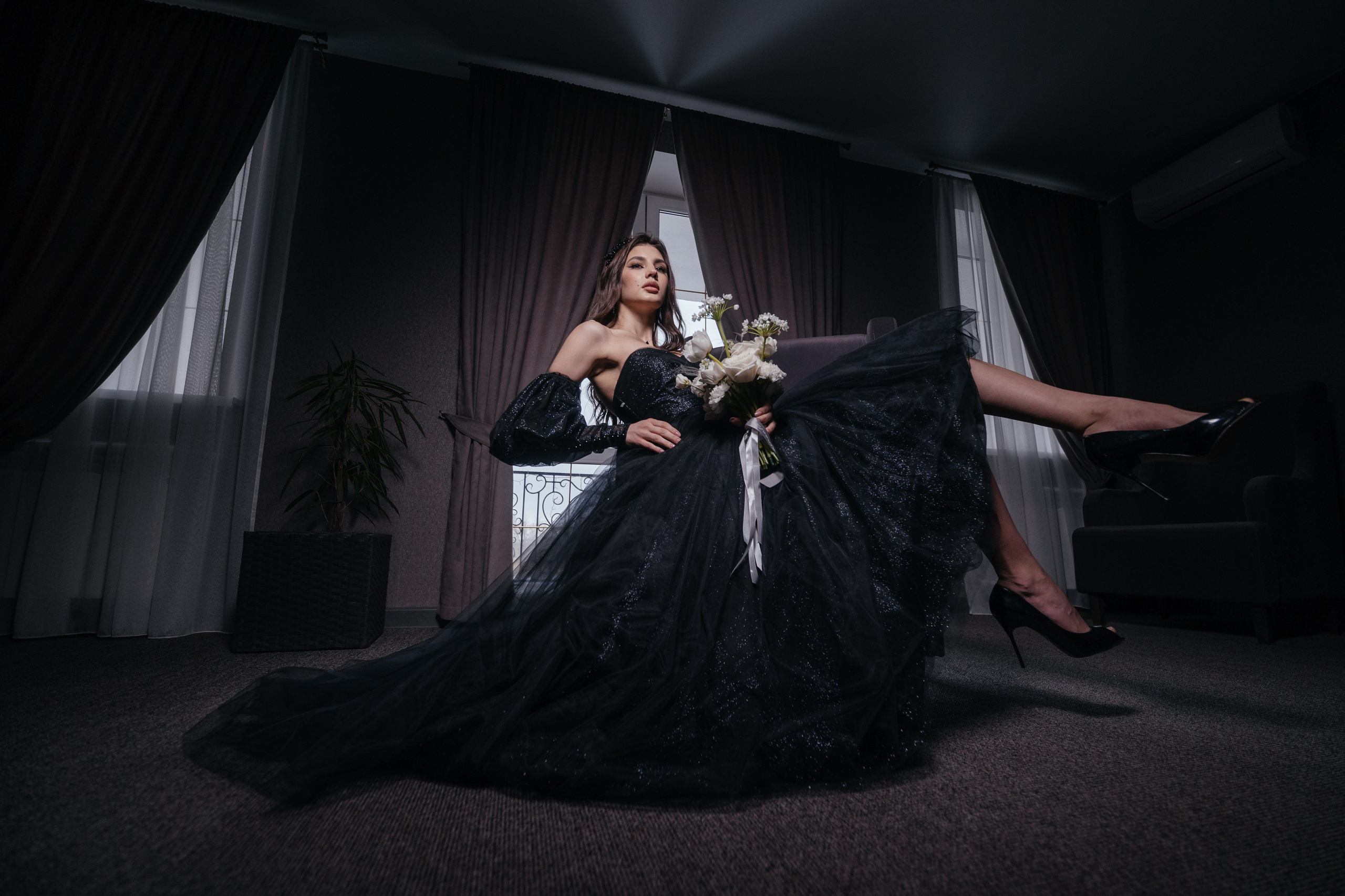 Черное платье. Фотограф Крохин Олег