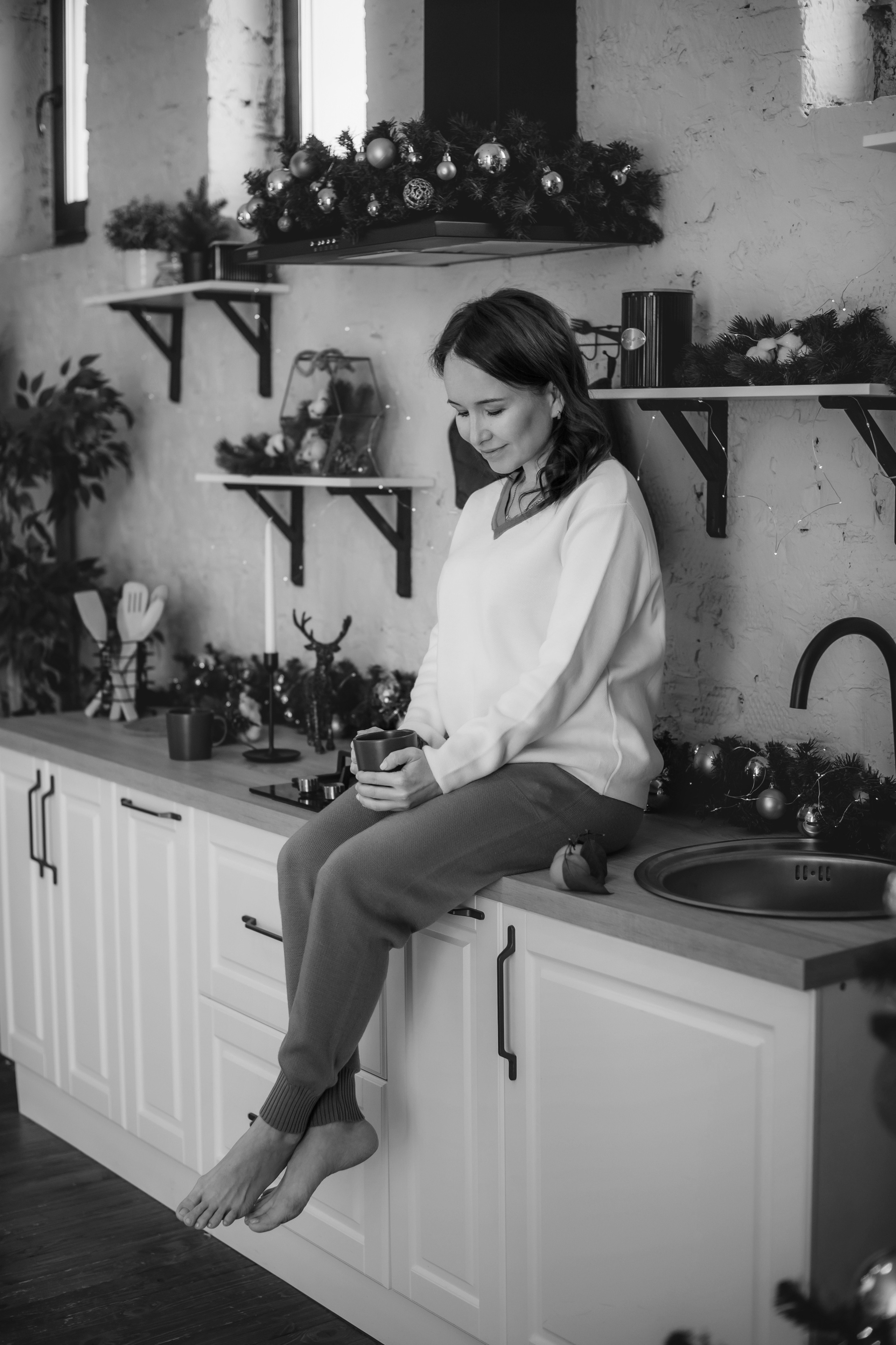 Новогодняя фотосессия. Фотограф Лейла Насибова-женский портрет, семейные фотосессии, контент