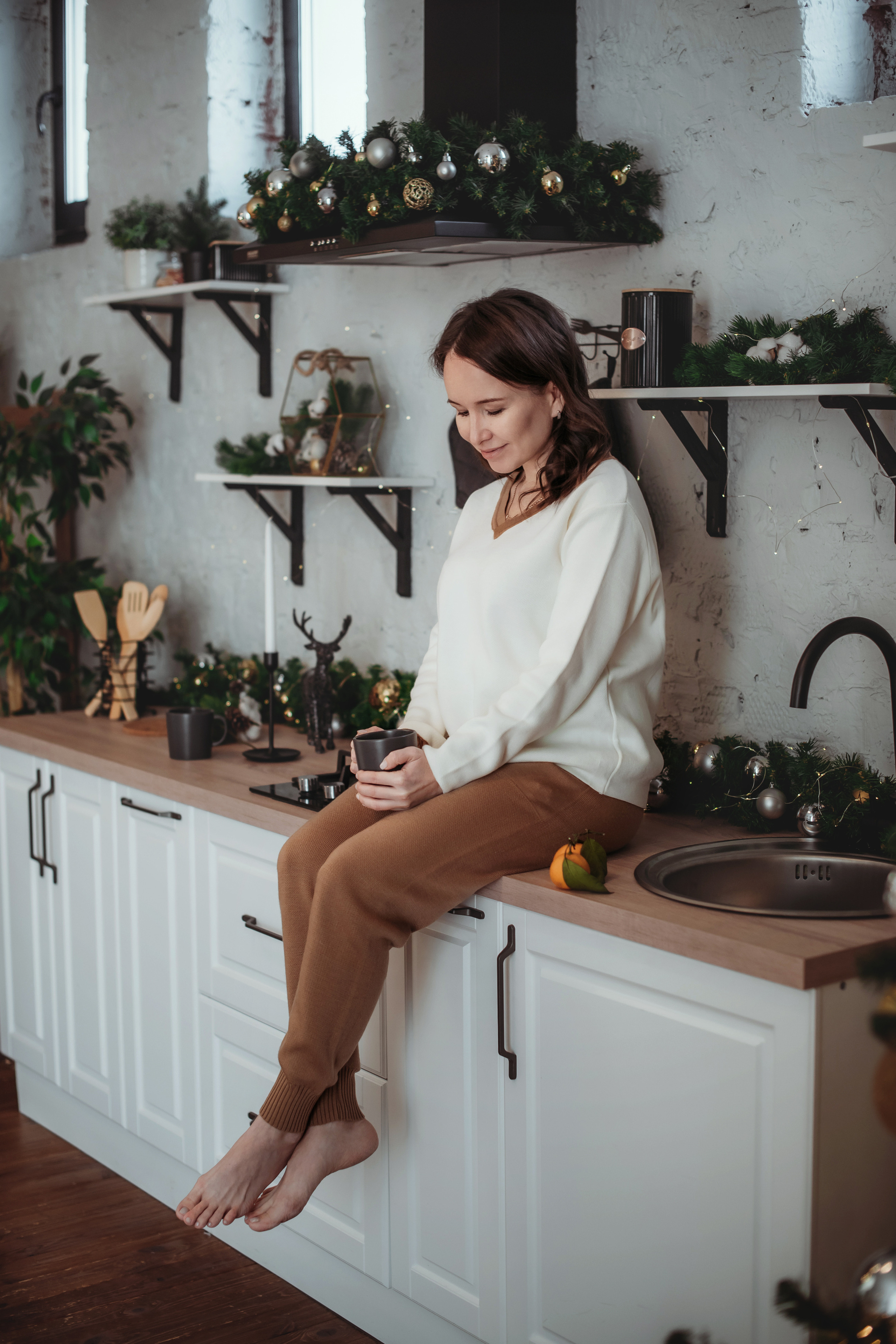 Новогодняя фотосессия. Фотограф Лейла Насибова-женский портрет, семейные фотосессии, контент