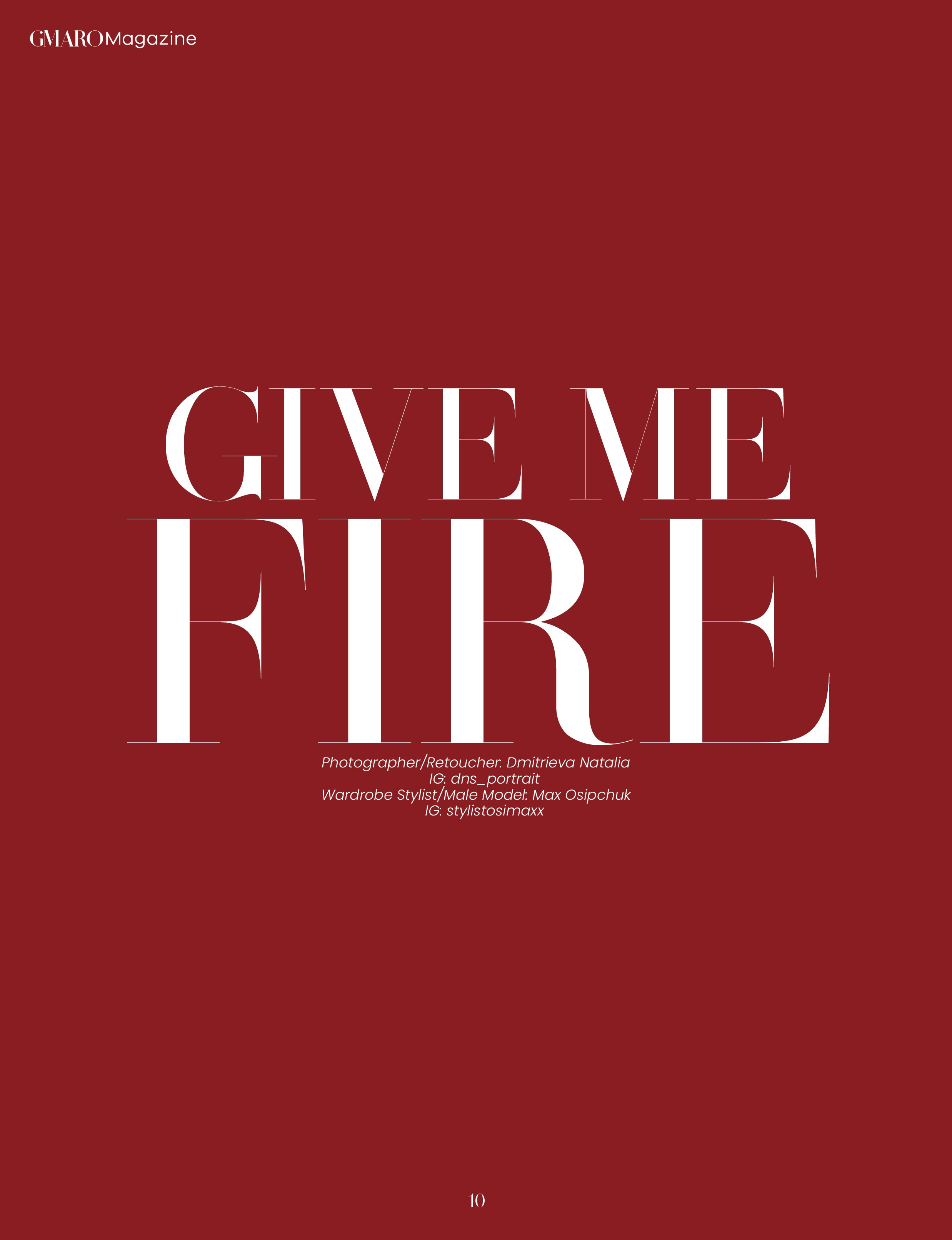 GMARO Give me fire. Портретный фотограф в Санкт-Петербурге Дмитриева Наталия