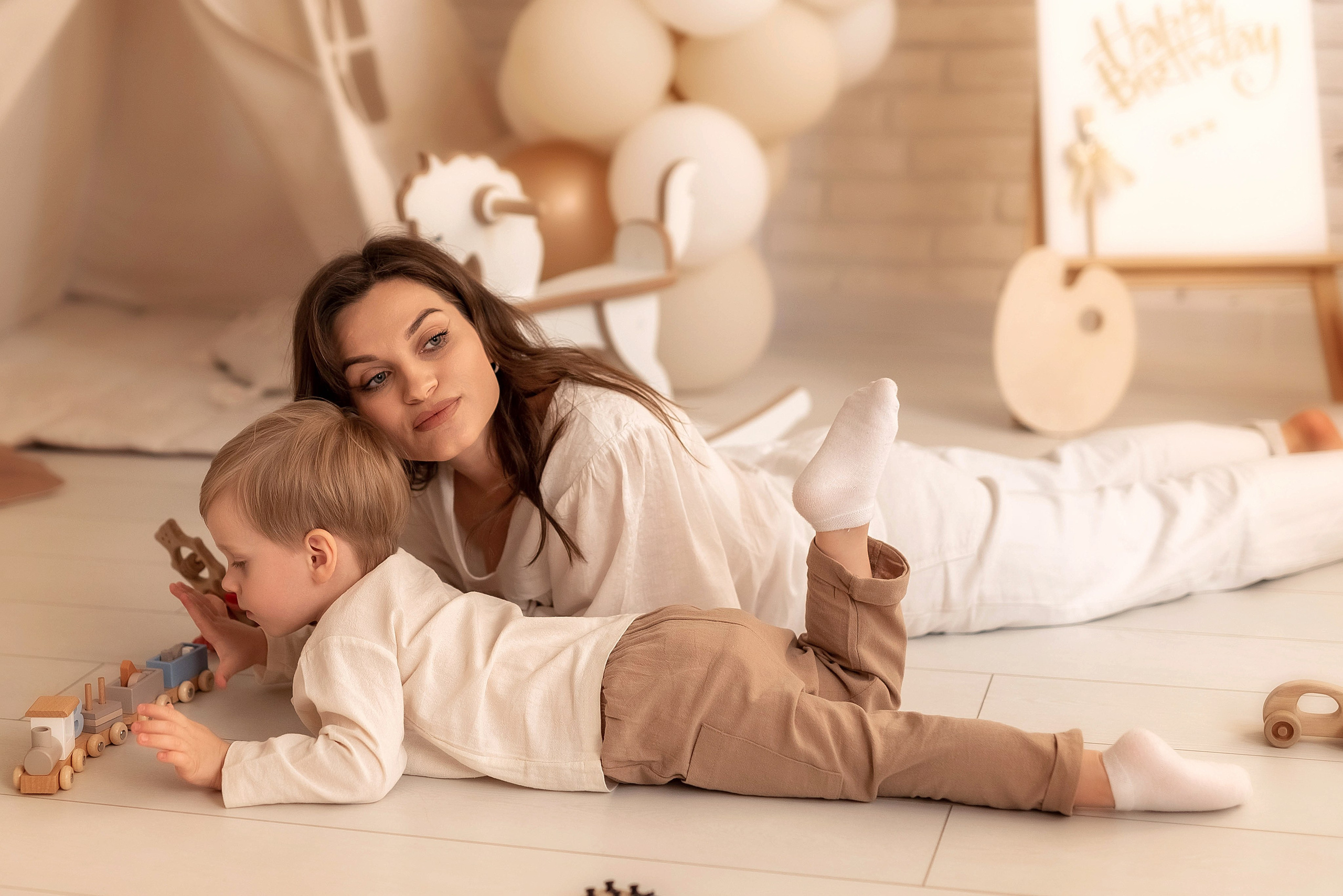 Фотосессия в студии: мама и сын. Семейный, детский фотограф в Воронеже Анна Никитина