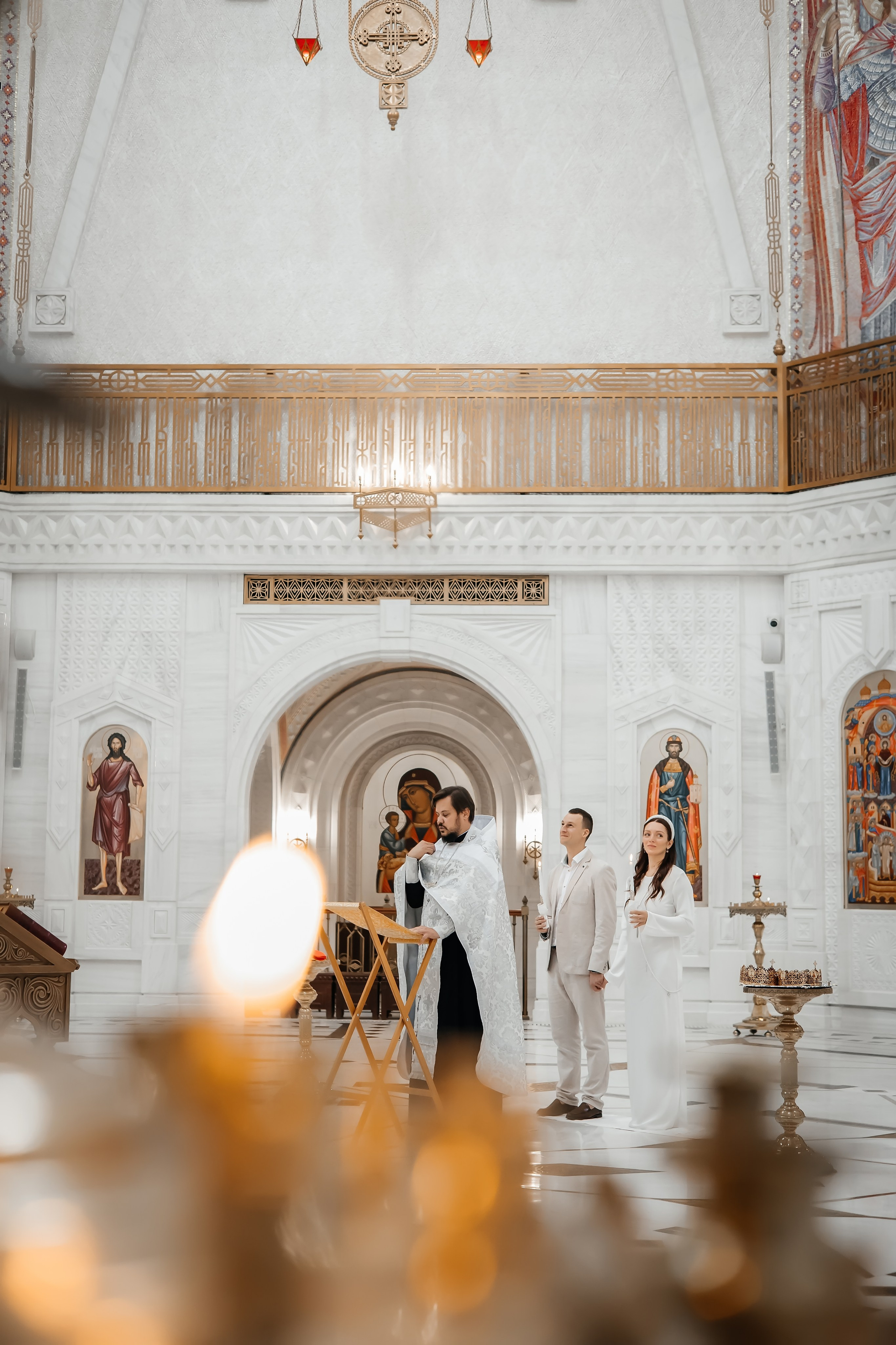 Венчание Ольги и Никиты в Храме Святого Равноапостольного князя Владимира в Тушино. Фотограф на крещение и венчание Москва  Надежда Баланина