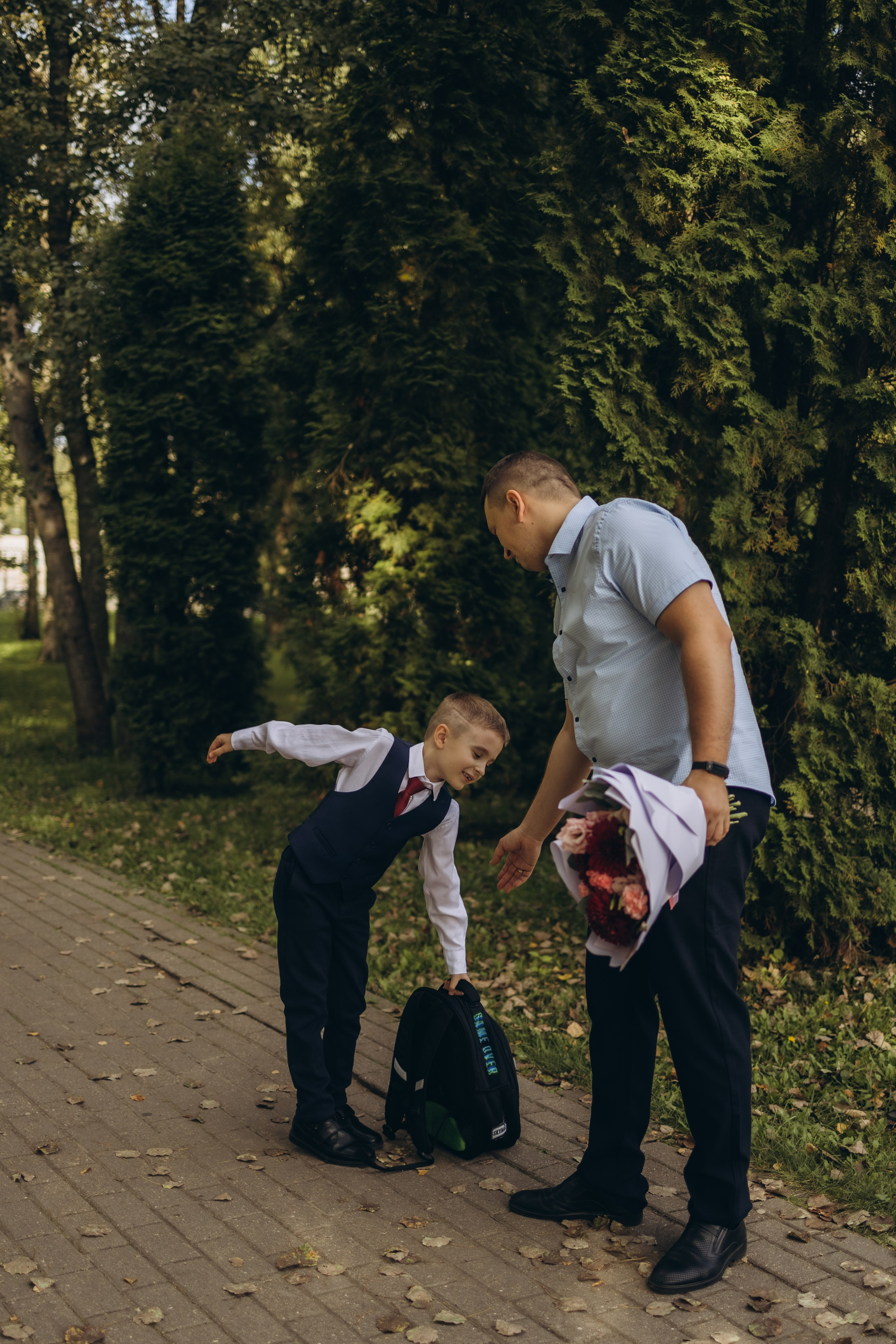 Первая школьная фотография Димули (1.09.2025 г.) г. Обнинск (Калужская обл.). Надежда Стар семейный и церковный фотограф в Жукове и Калужской области