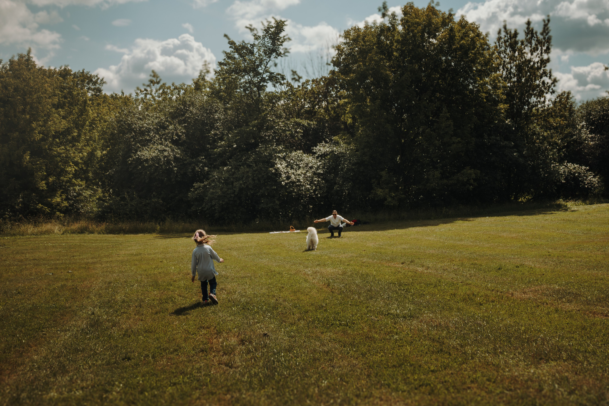 Семейная фотосессия с собаками в парке. Фотограф-анималист в Москве Екатерина Тихонова