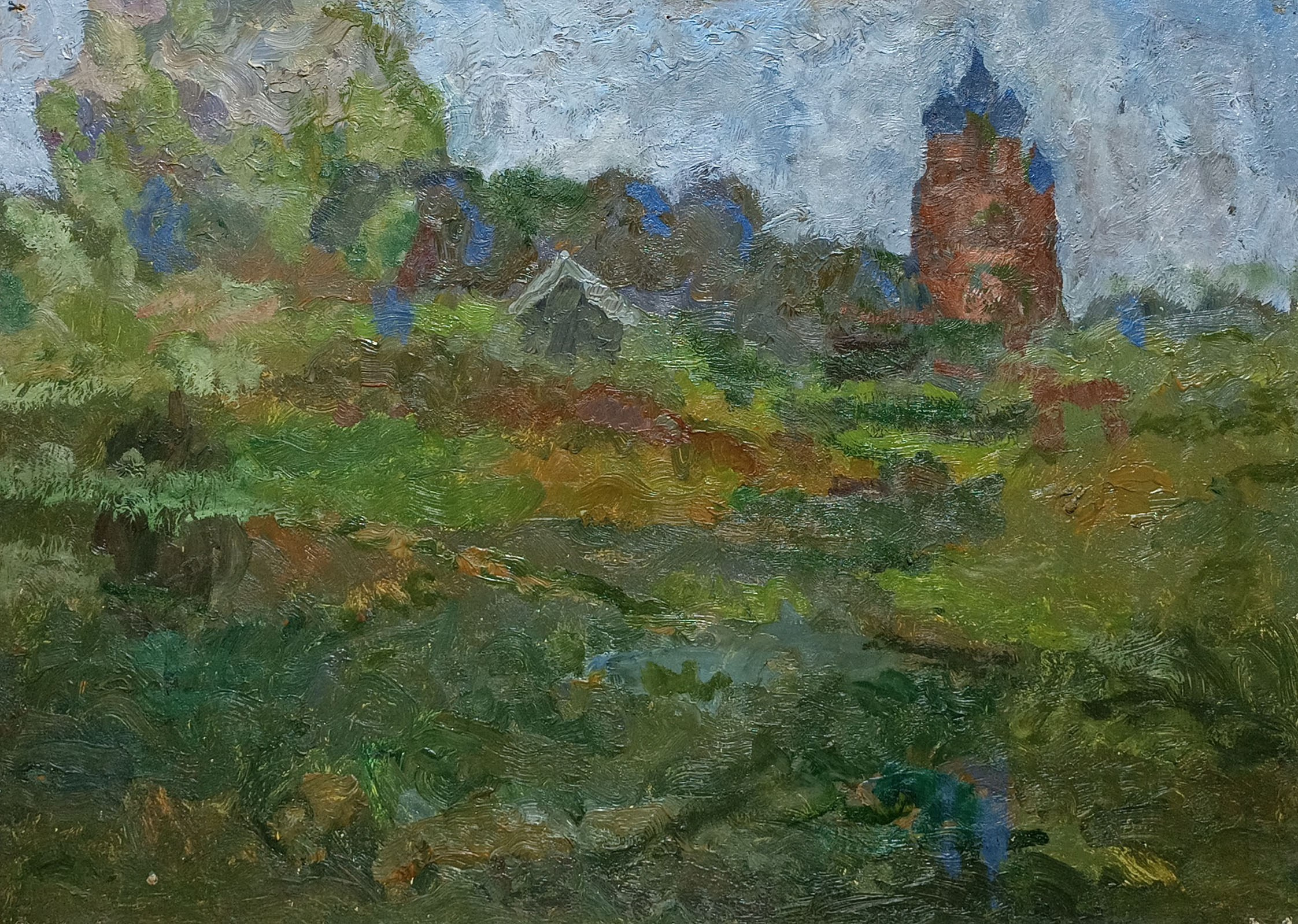 «Пейзаж под Гороховцем» 1981 год. Художник Величко Вадим Семёнович