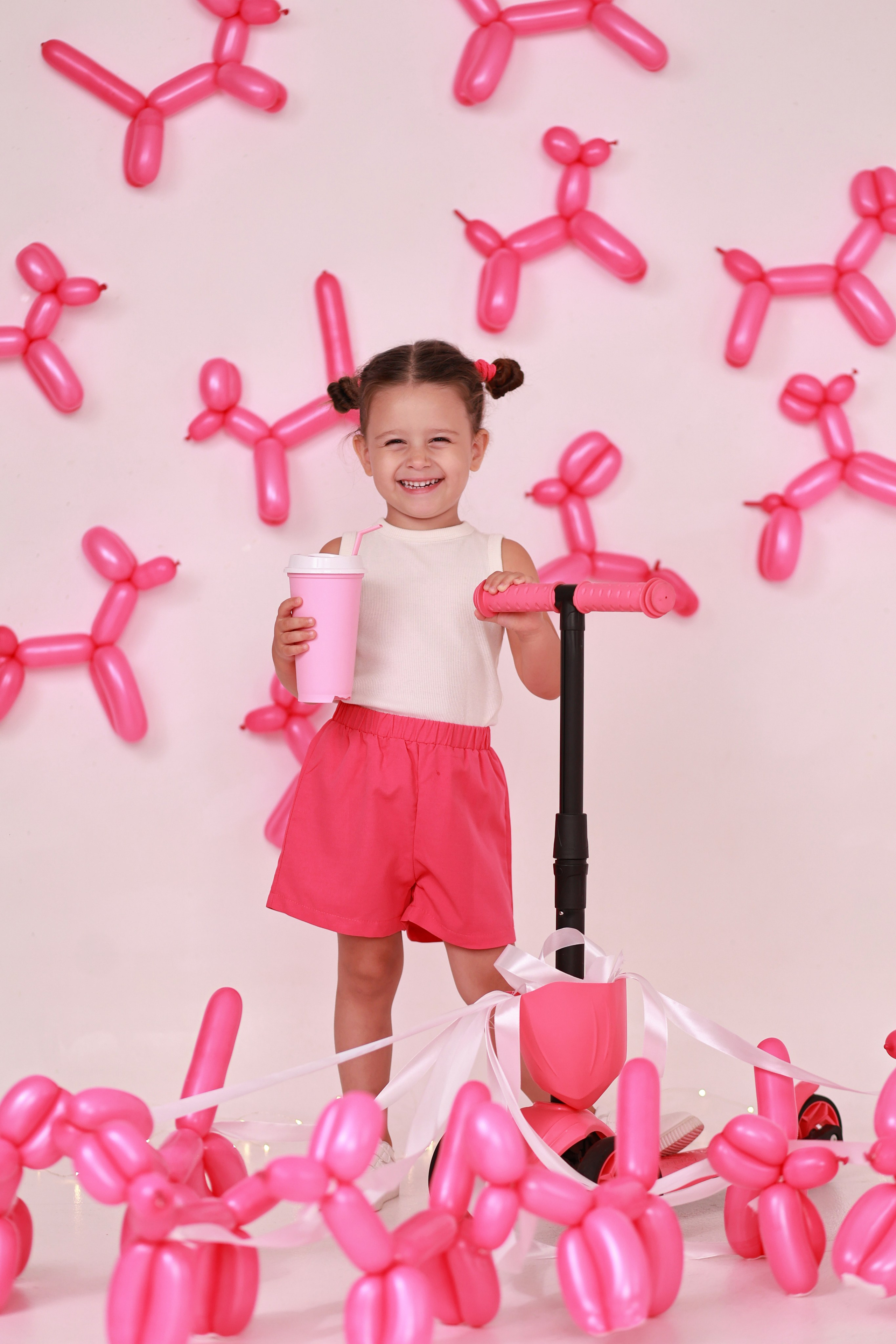 Pink Bubble dog. Детский семейный фотограф Краснодар