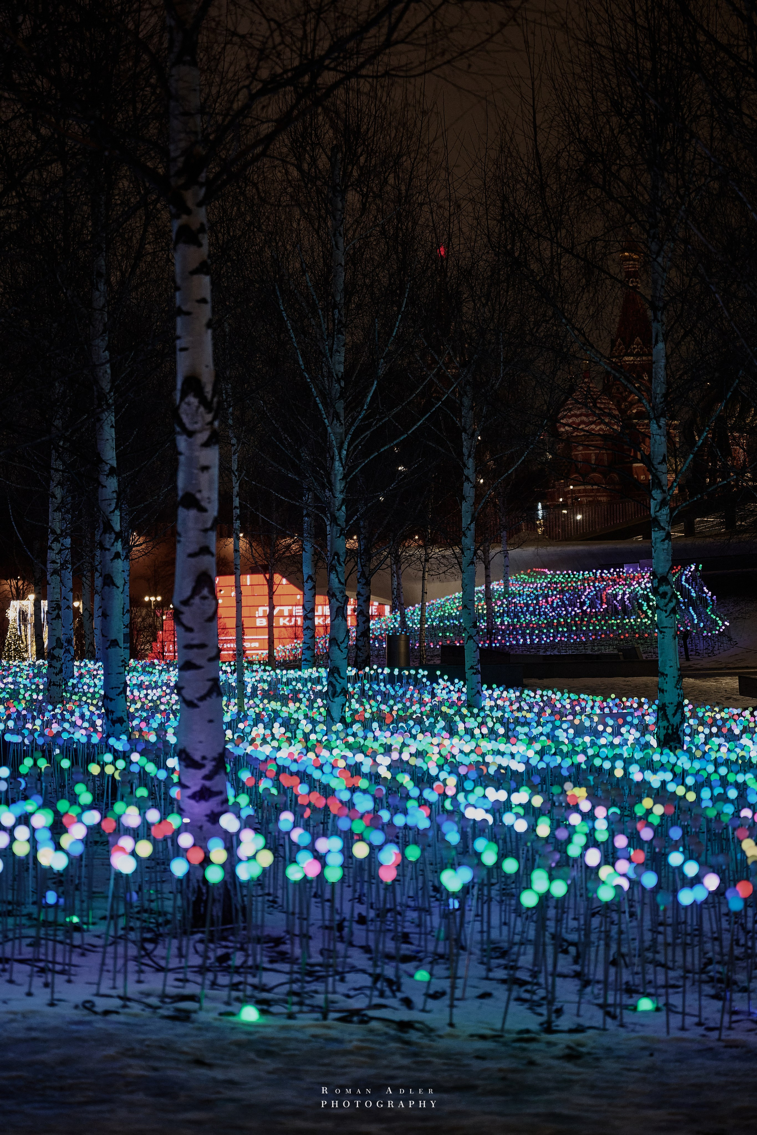 Новогодняя ночная Москва 2025. Фотограф Роман Адлер