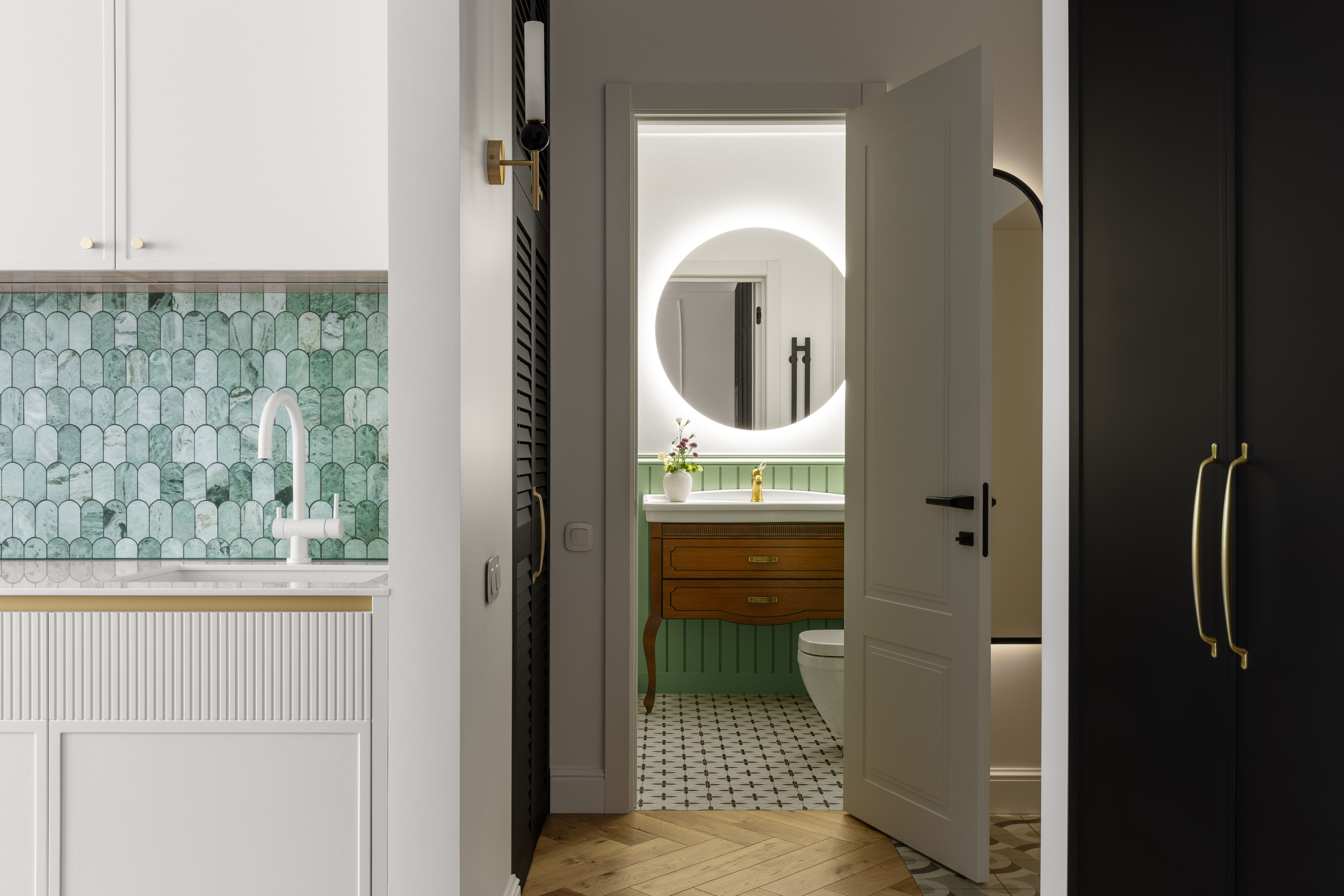 Интерьерная фотография готовых дизайн-проектов в Астане, для портфолио авторов проекта.