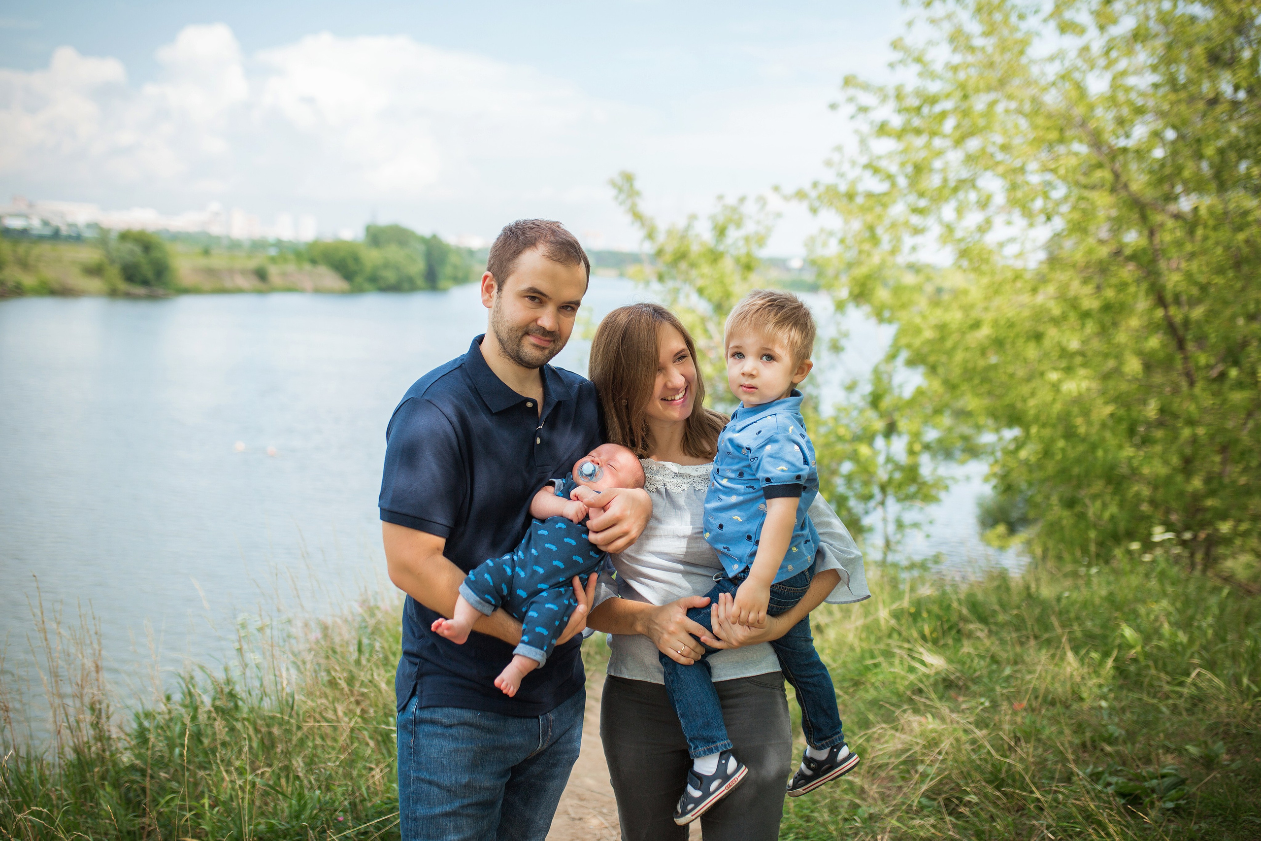 Евгения и семья. Фотограф на Крещение, семейный фотограф в Москве